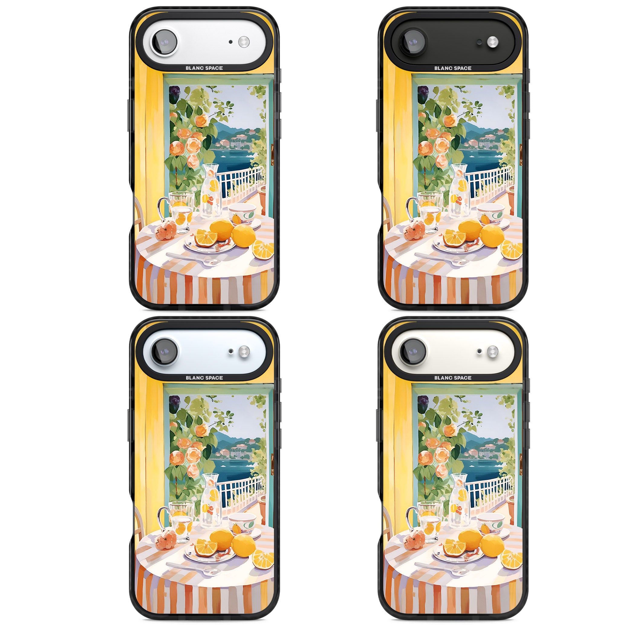 Amalfi Breakfast Balcony iPhone 17 Air Impact Black Phone Case APT Impact Protection