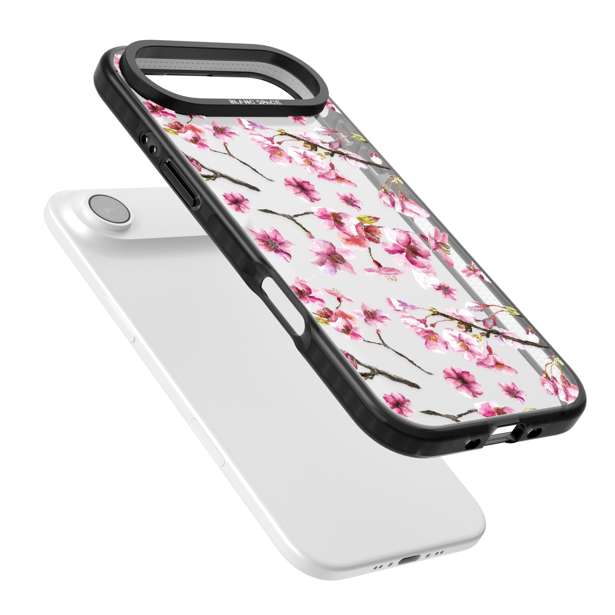 Sakura Bloom iPhone 17 Air Impact Black Phone Case Colours