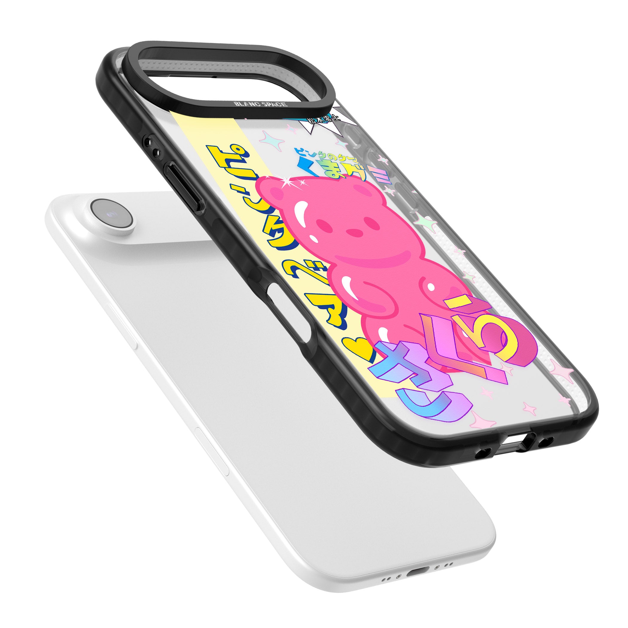 Kawaii Pink Bear Collage iPhone 17 Air Impact Black Phone Case Colours