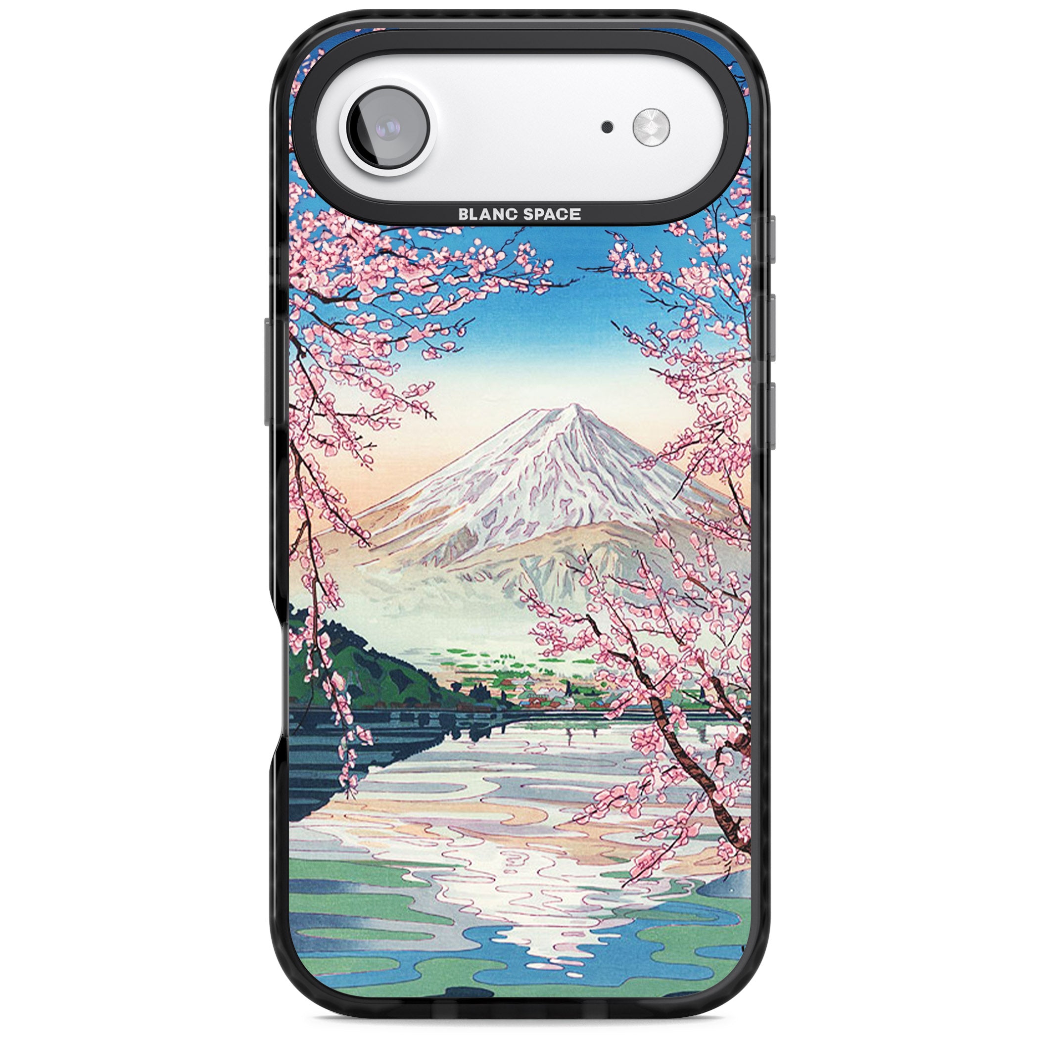 Mt Fuji From Lake Kawaguchi iPhone 17 Air Impact Black Phone Case