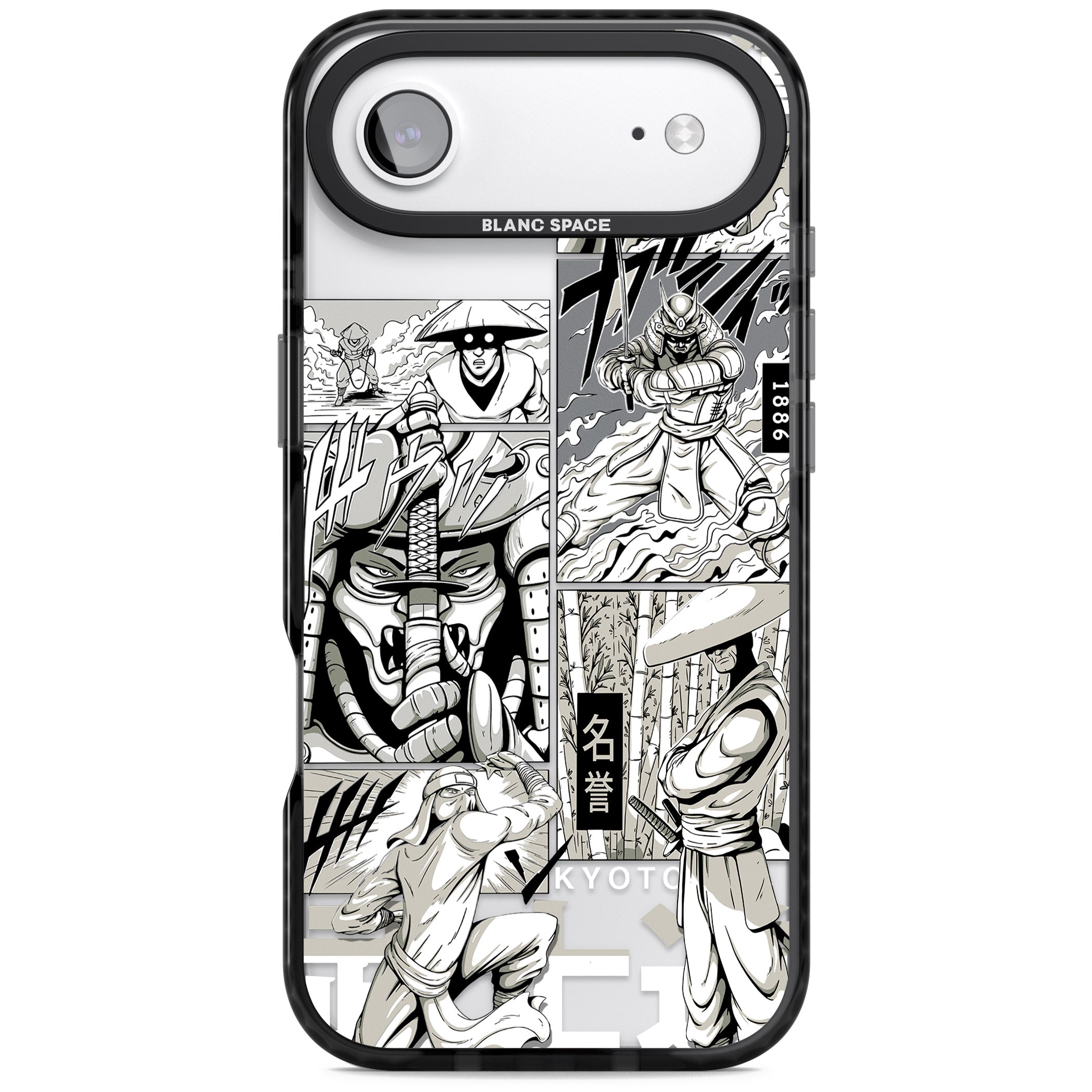 Greyscale Anime Comic iPhone 17 Air Impact Black Phone Case