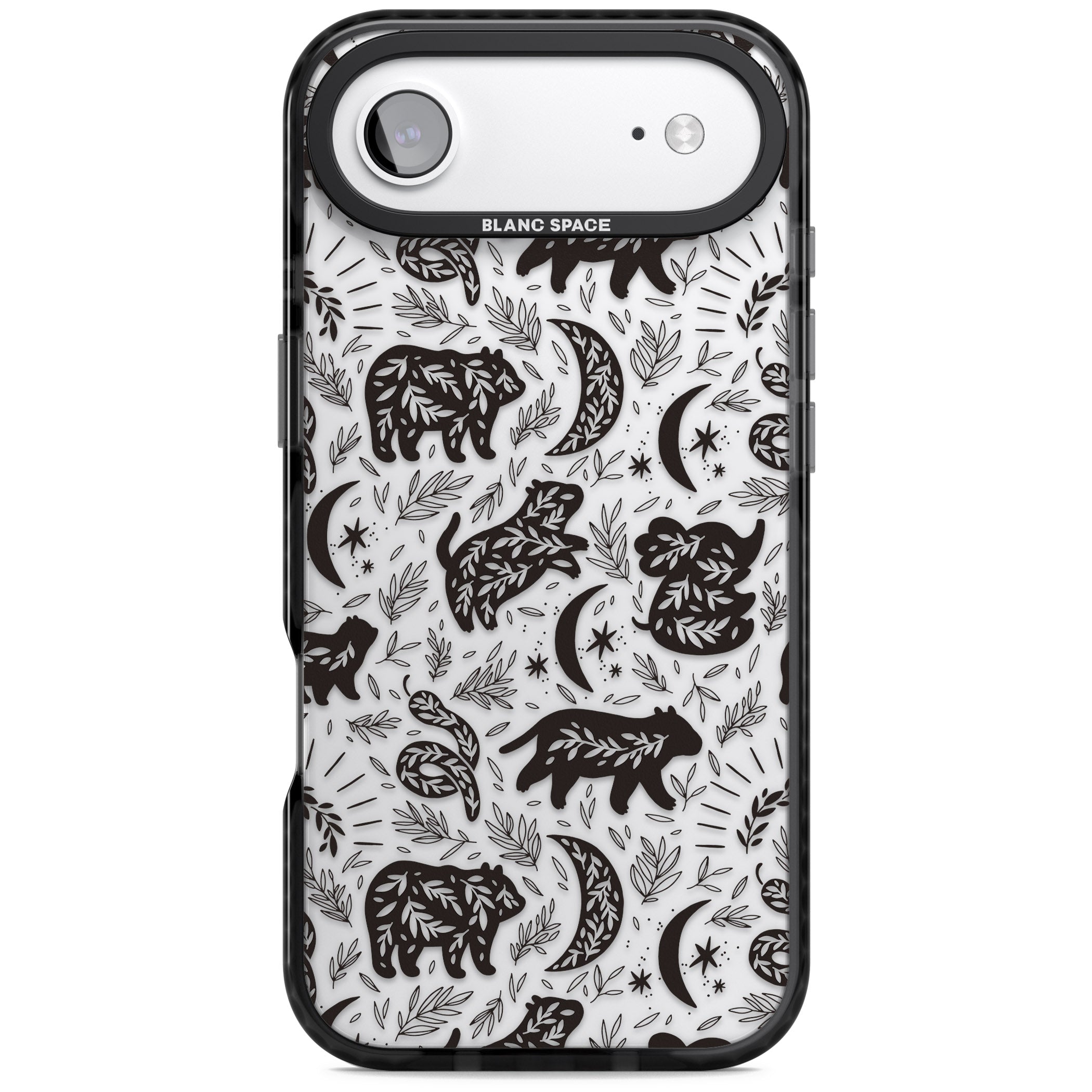 Midnight Forest Animals iPhone 17 Air Impact Black Phone Case