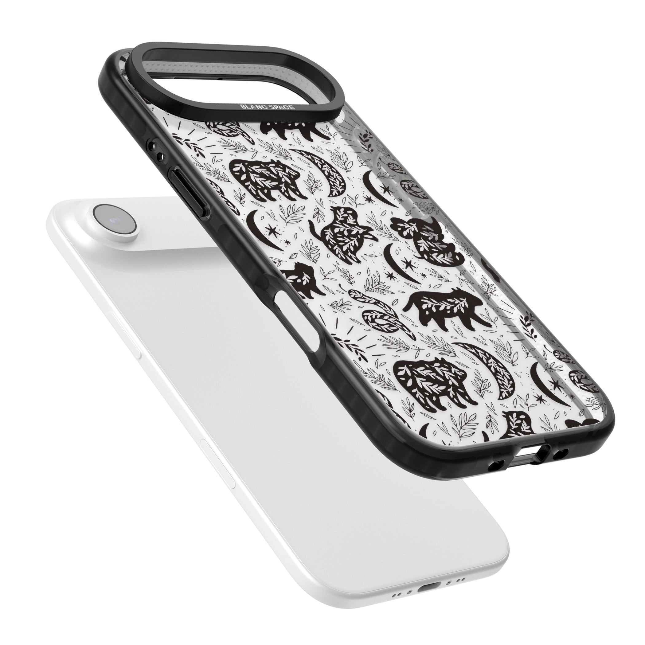 Midnight Forest Animals iPhone 17 Air Impact Black Phone Case Colours