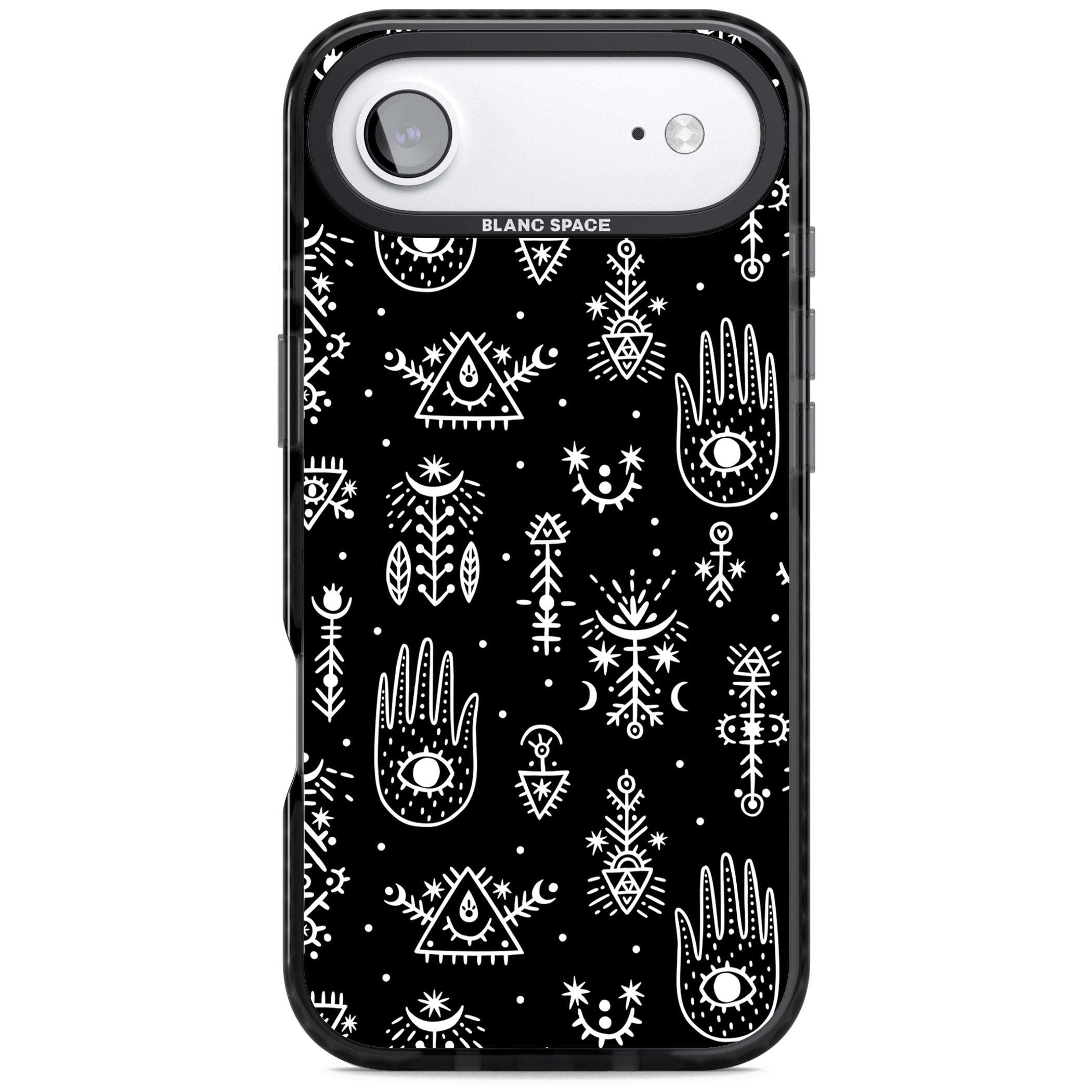 Tribal Symbols Black iPhone 17 Air Impact Black Phone Case