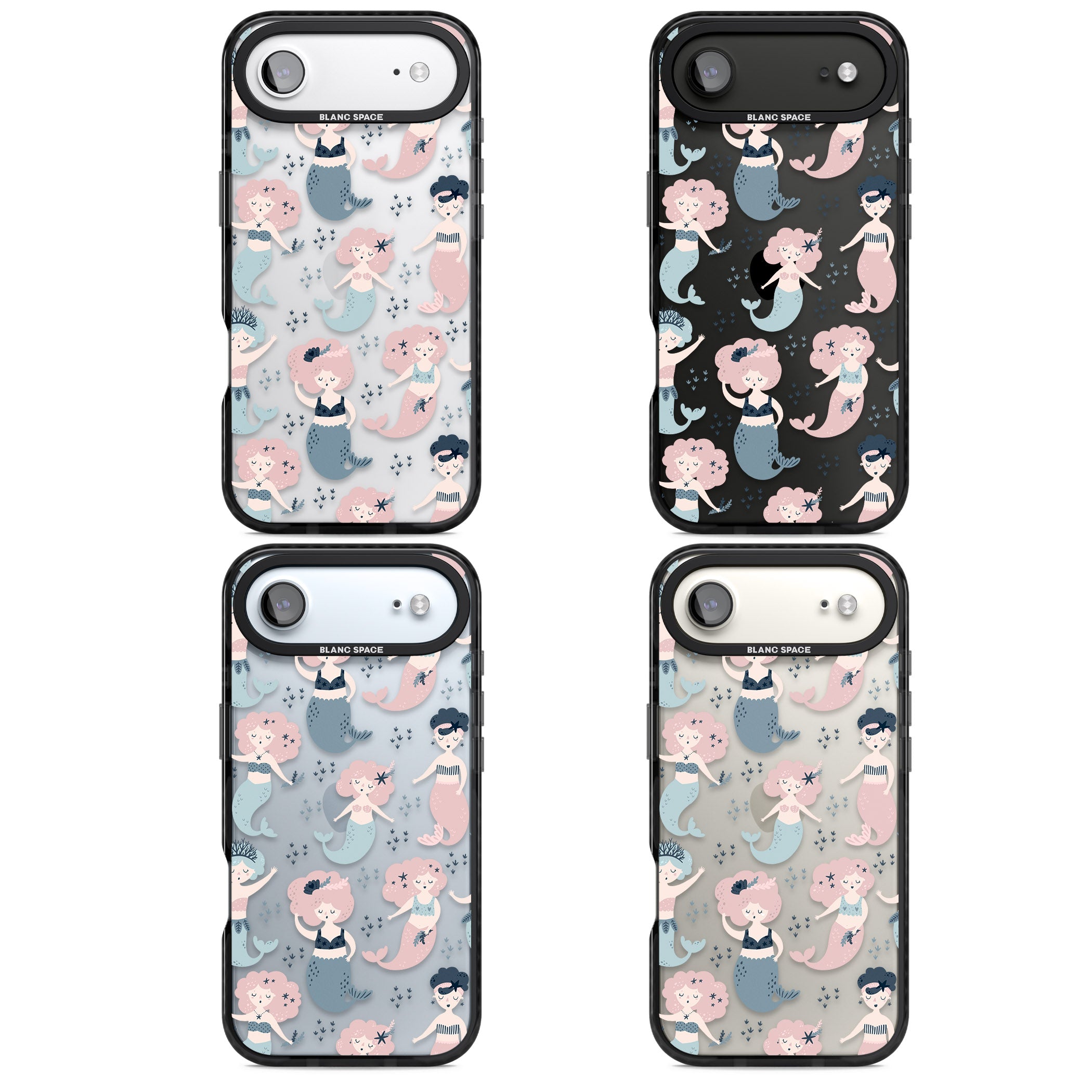 Under The Sea Mermaids (Clear) iPhone 17 Air Impact Black Phone Case APT Impact Protection