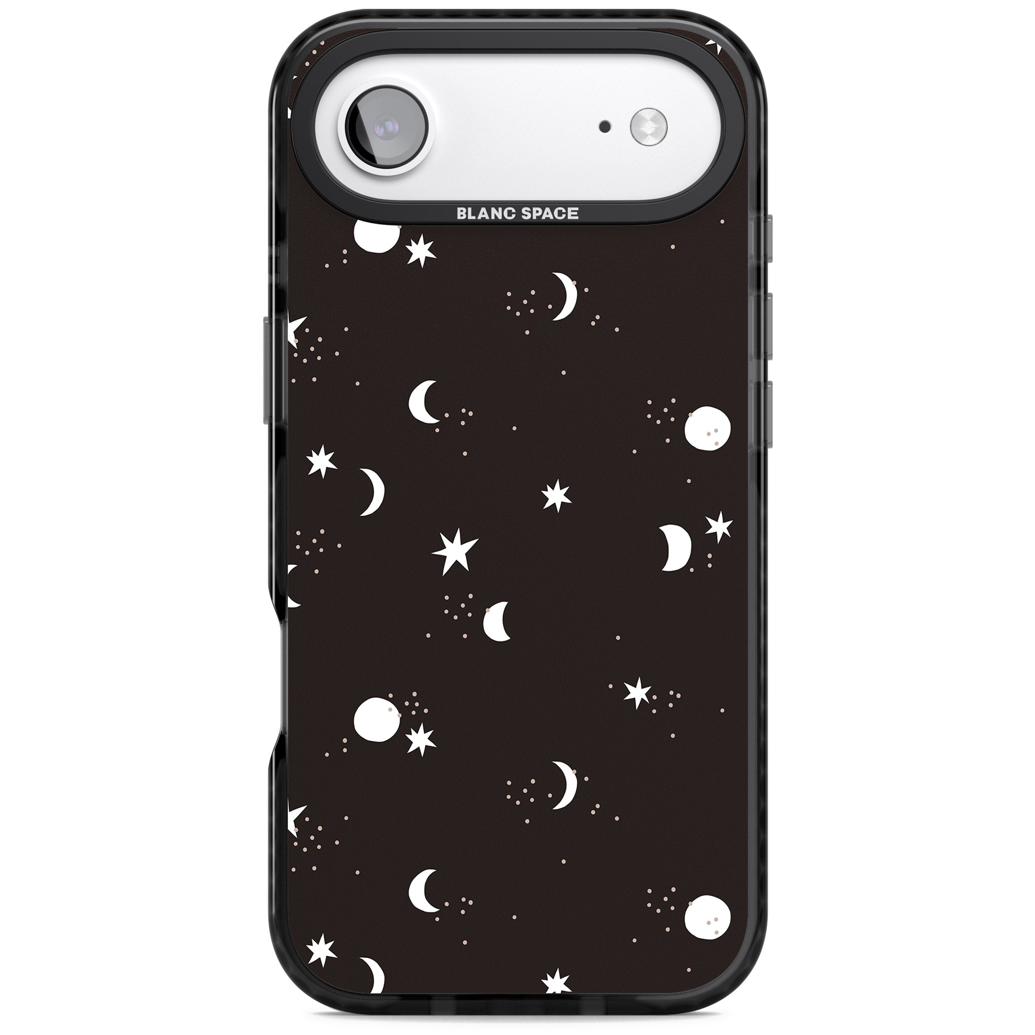Funky Moons & Stars iPhone 17 Air Impact Black Phone Case
