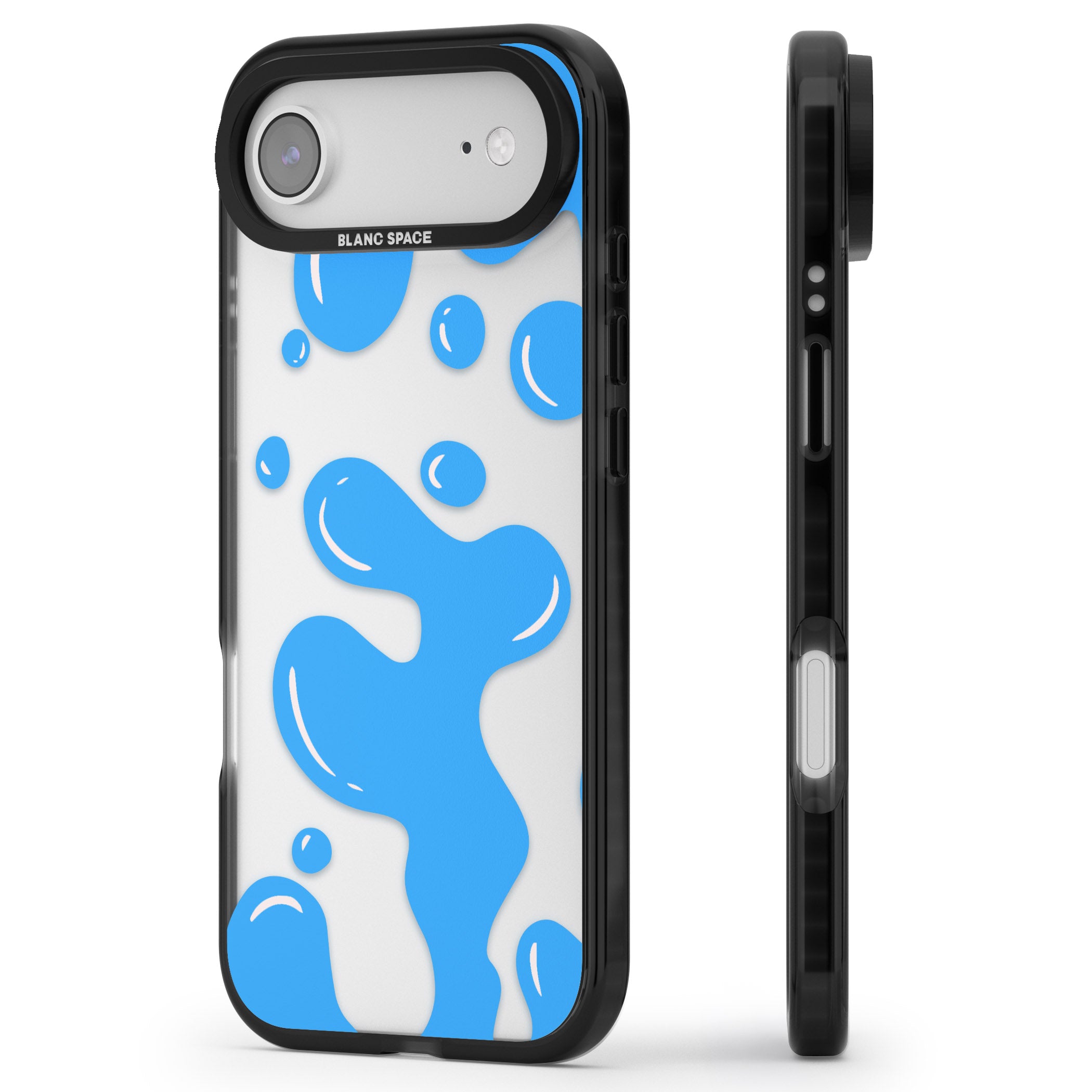Blue Lava Lamp iPhone 17 Air Impact Black Phone Case Side Profile
