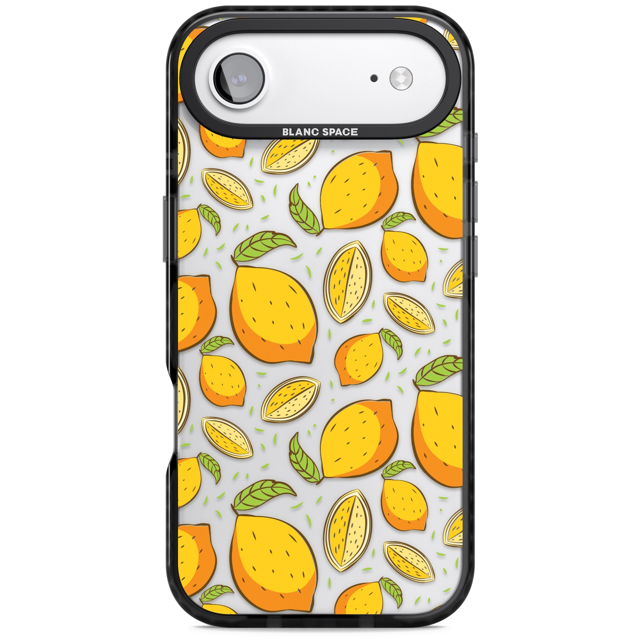 Lemon Pattern iPhone 17 Air Impact Black Phone Case
