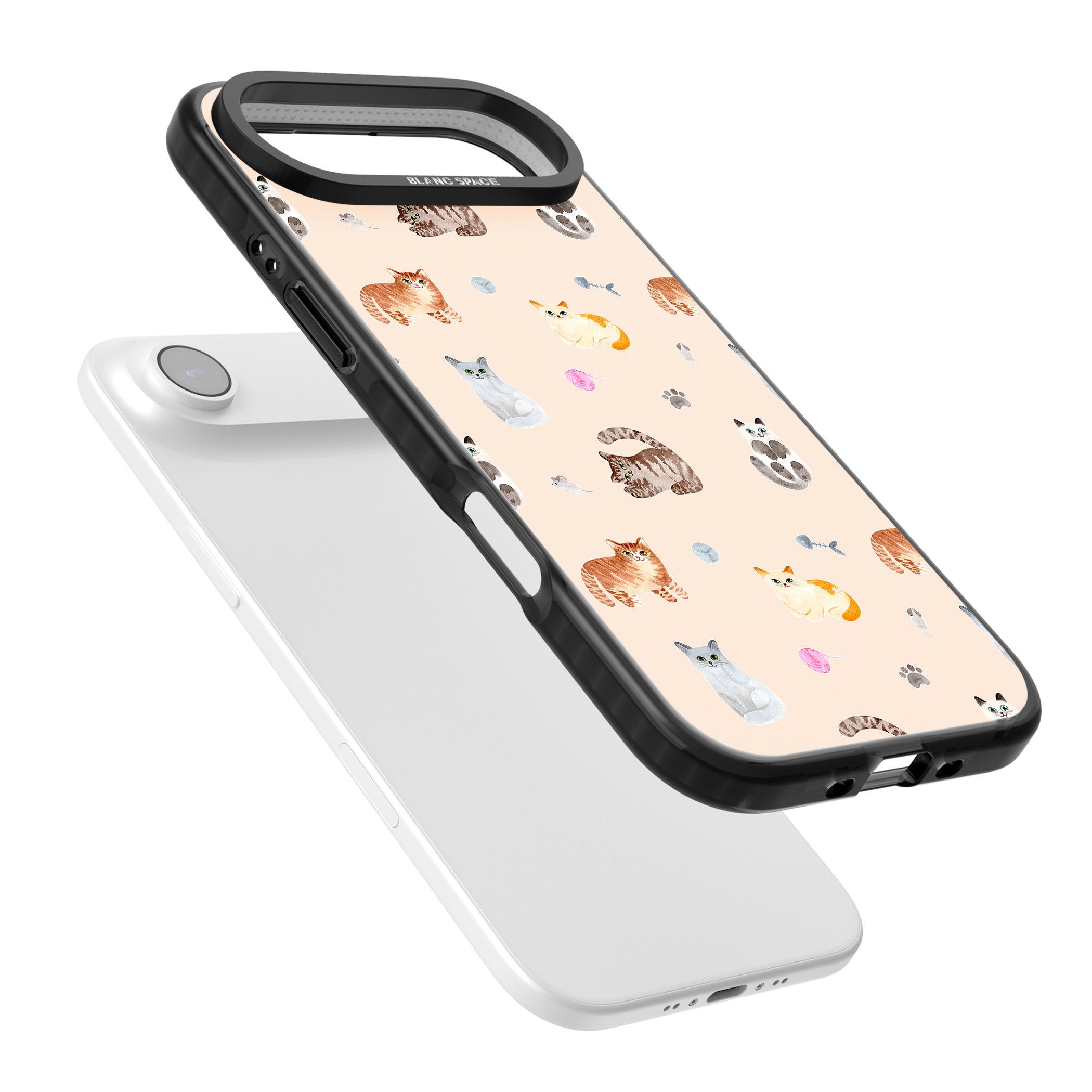 Cat Playground iPhone 17 Air Impact Black Phone Case Colours