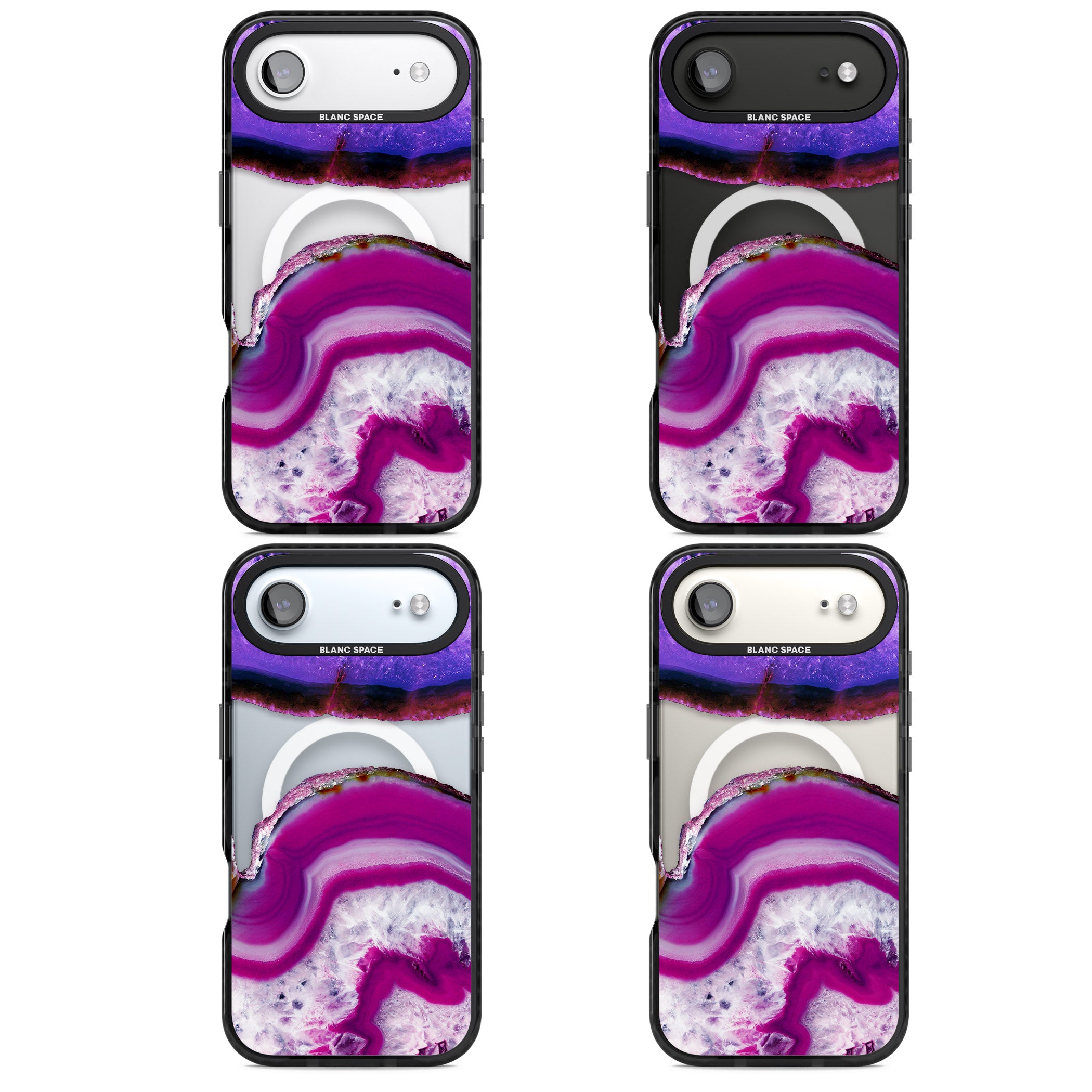 Amethyst Crystal Slice iPhone 17 Air Impact Pro Black Phone Case APT Impact Protection