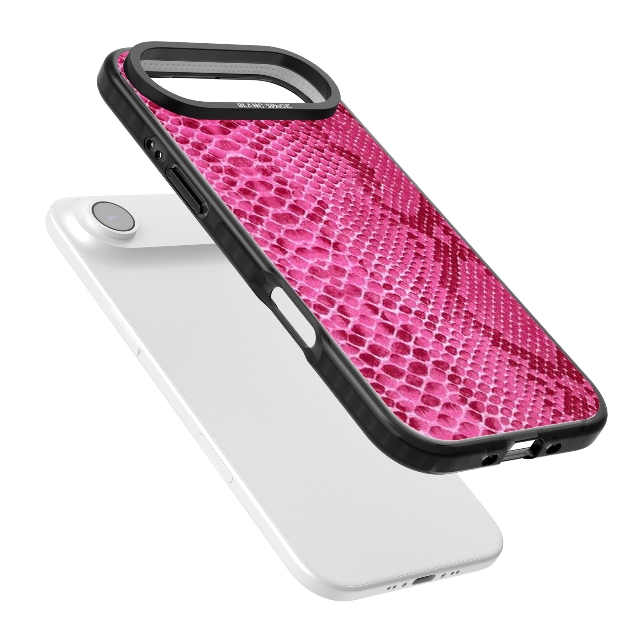 Pink Snakeskin iPhone 17 Air Impact Pro Black Phone Case Colours