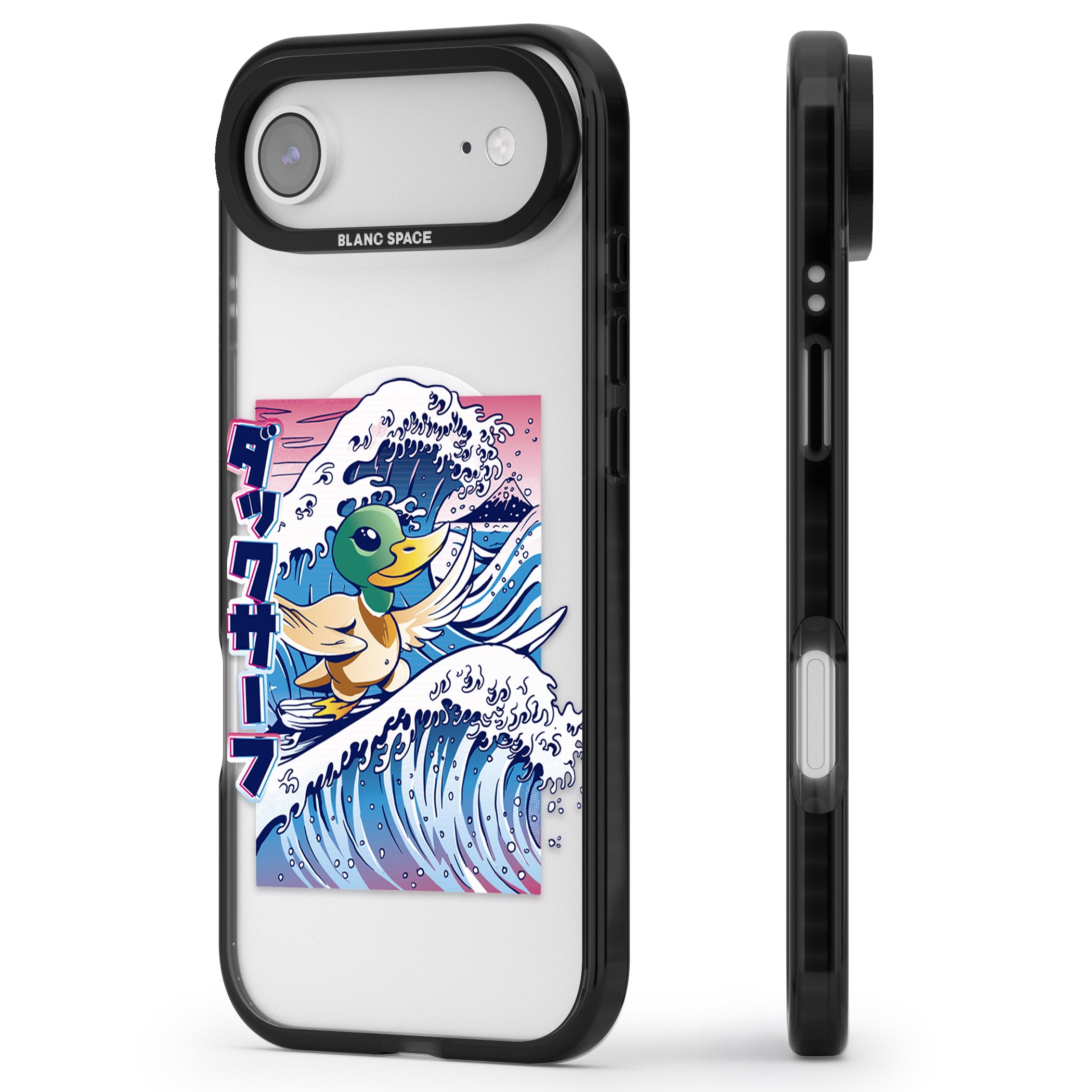Duck Surf iPhone 17 Air Impact Pro Black Phone Case Side Profile