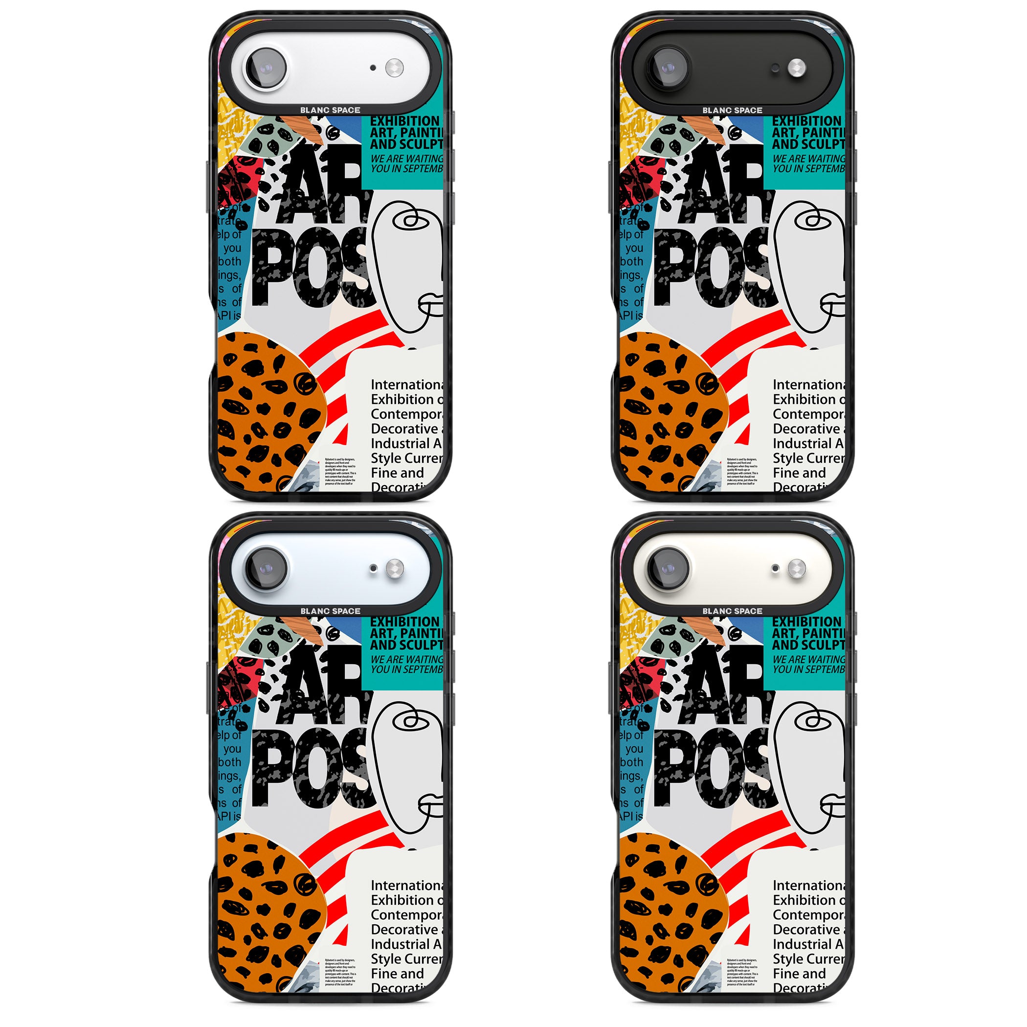 Abstract Art Poster iPhone 17 Air Impact Pro Black Phone Case APT Impact Protection