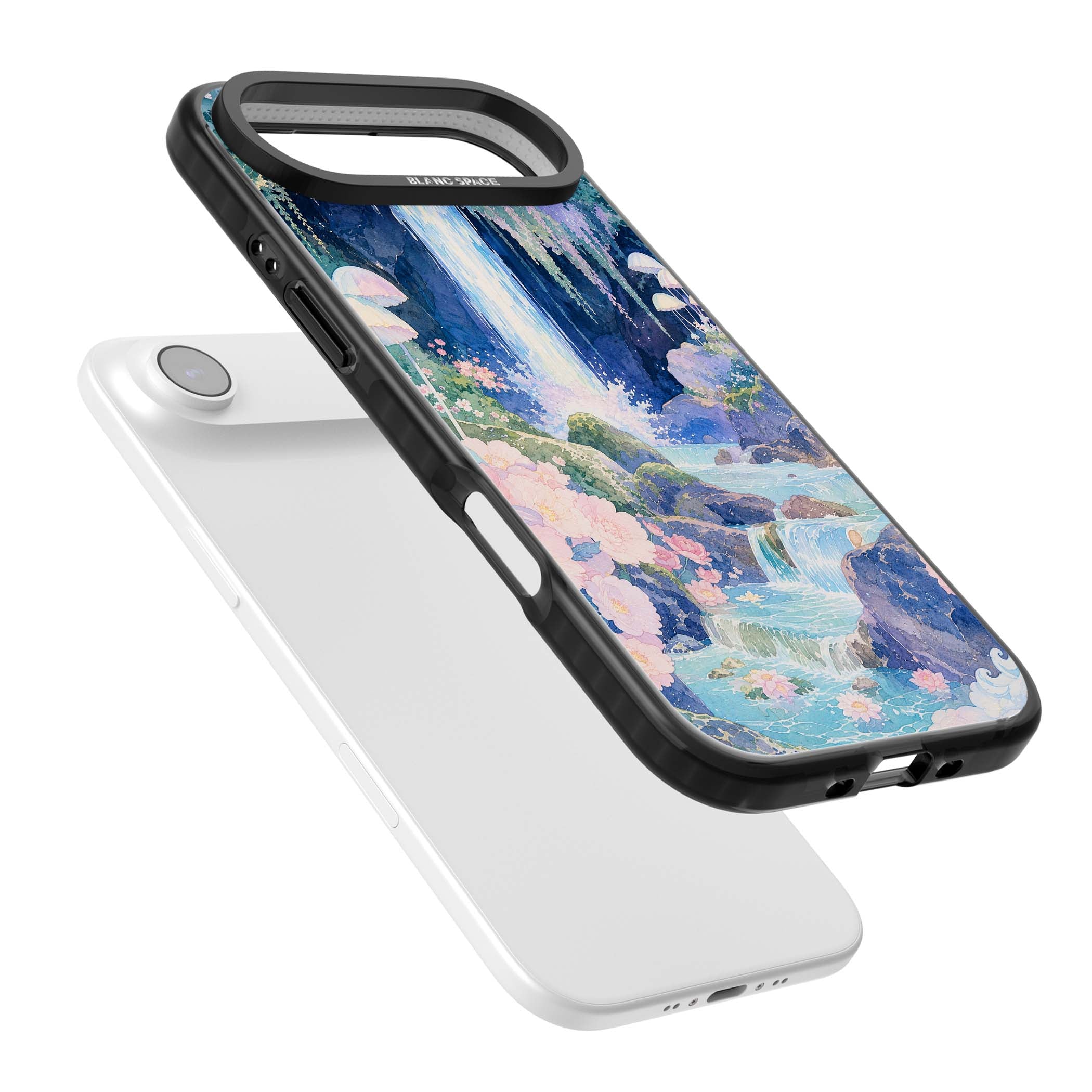 Mystic Waterfall art iPhone case | Black Impact Magsafe case for iPhone Air