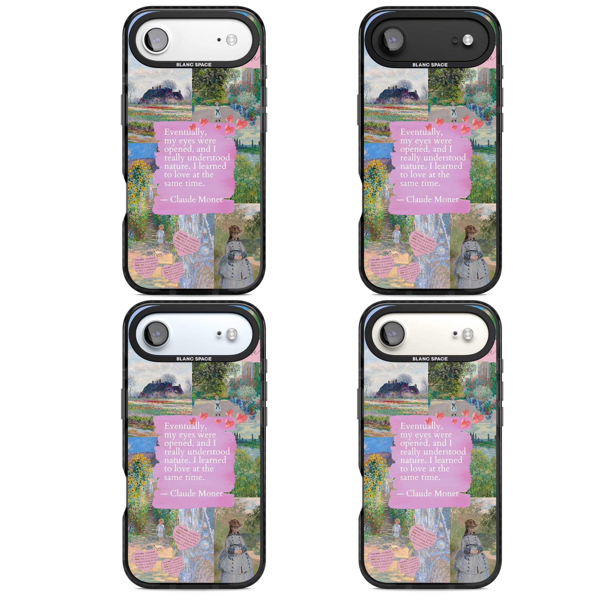 Monet 'Eyes Were Opened' Collage iPhone 17 Air Impact Pro Black Phone Case APT Impact Protection
