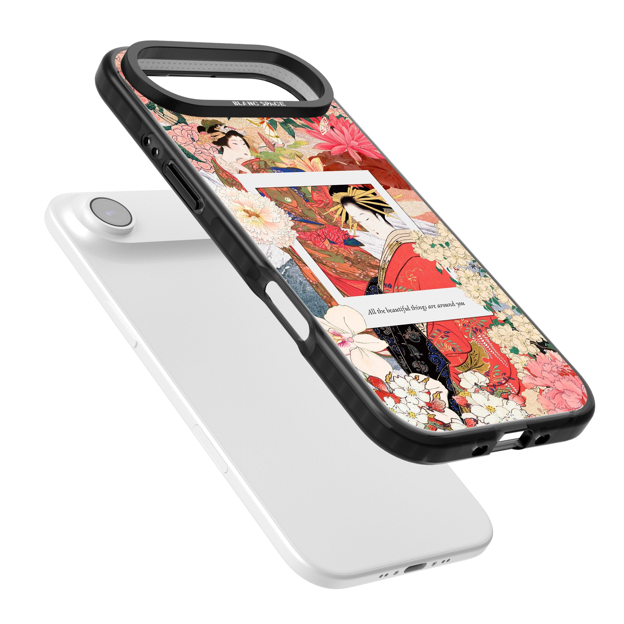 Woodblock Geisha iPhone 17 Air Impact Pro Black Phone Case Colours