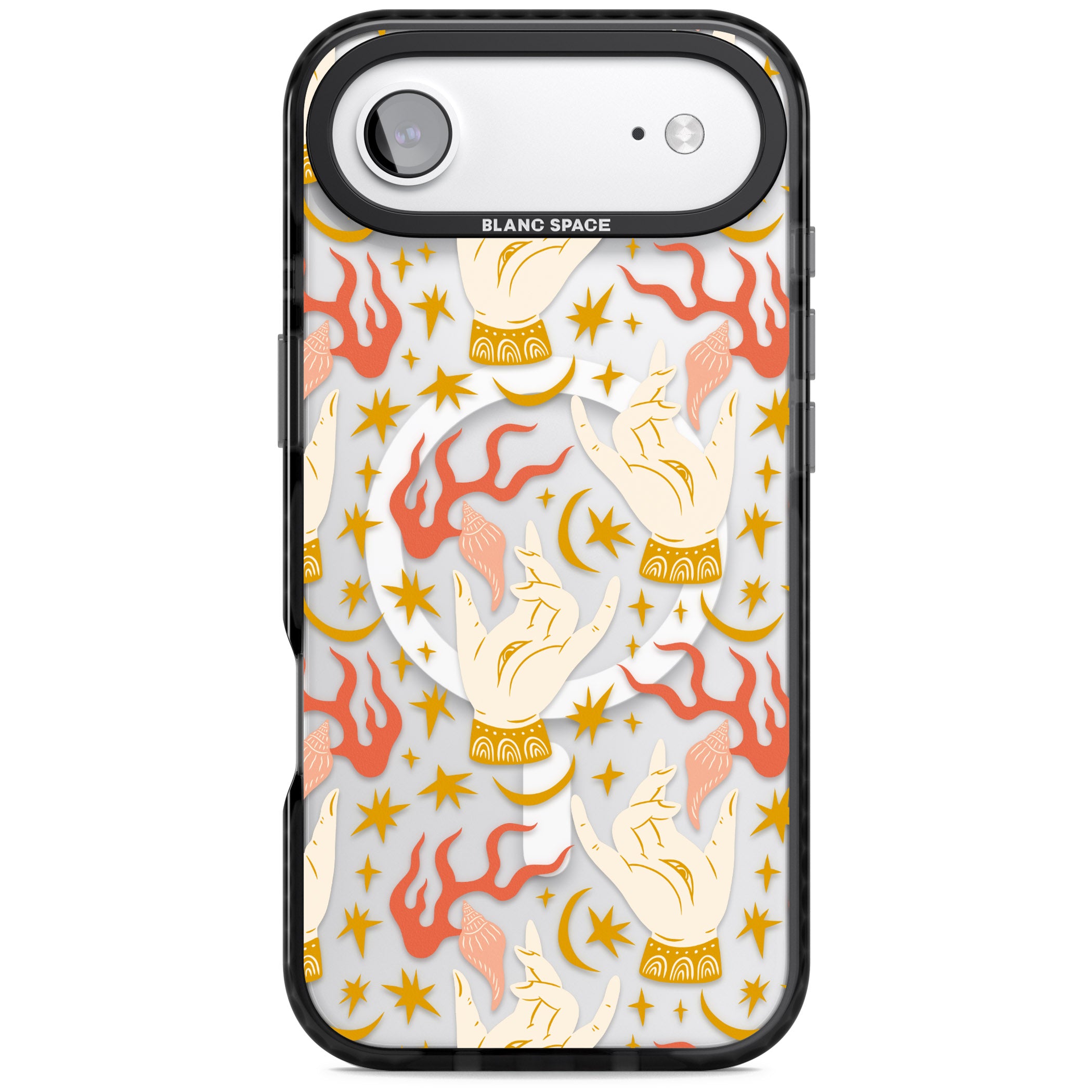 Hand Watcher Pattern iPhone 17 Air Impact Pro Black Phone Case