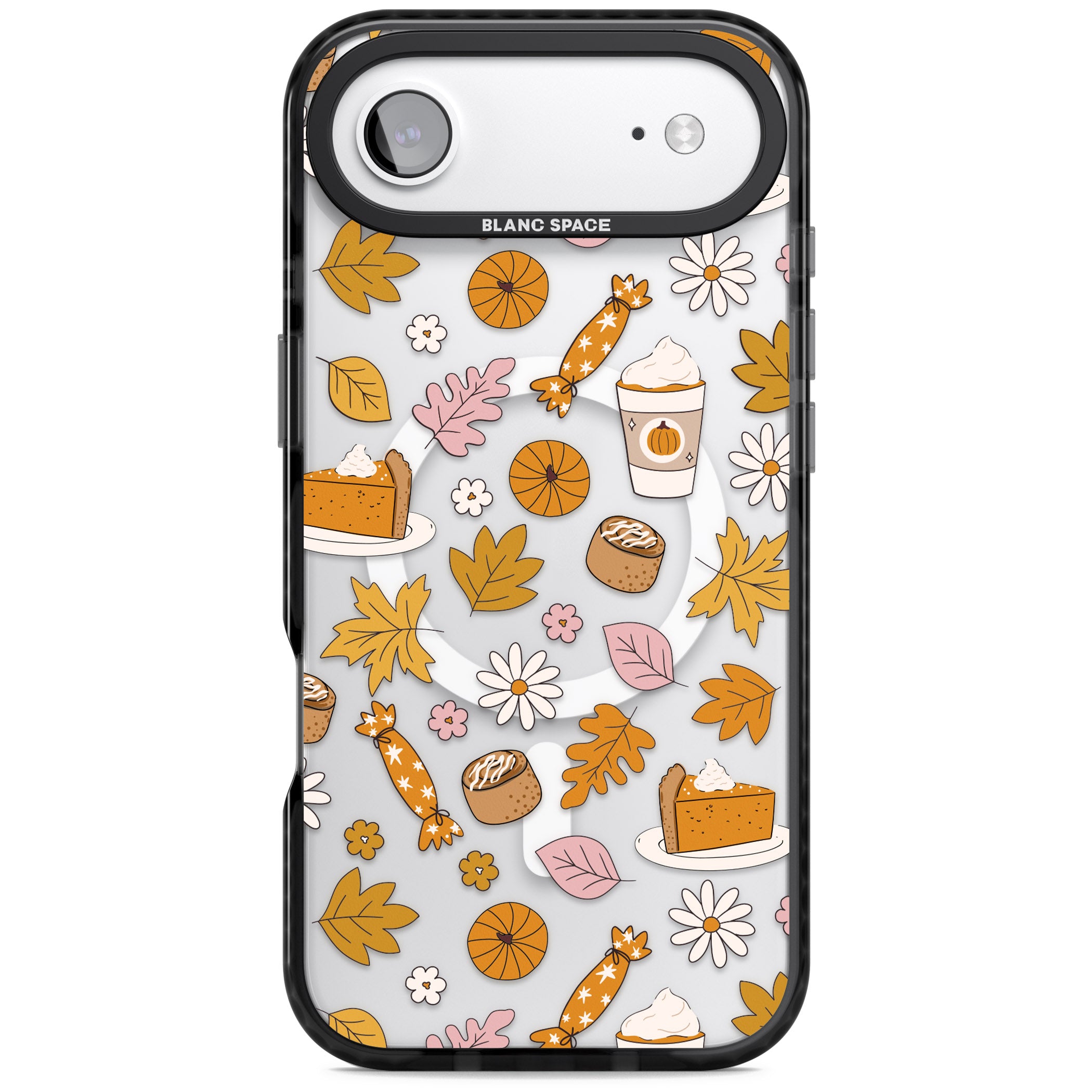 Pumpkin Spice iPhone 17 Air Impact Pro Black Phone Case