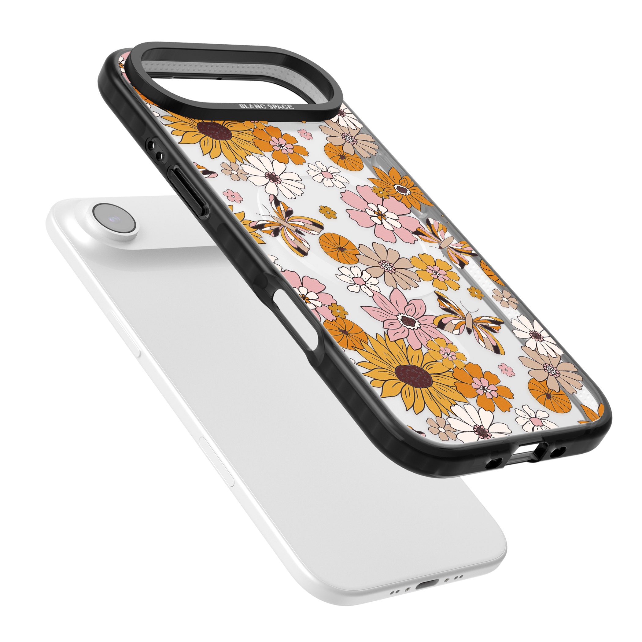 Butterfly Bloom Autumn Floral iPhone 17 Air Impact Pro Black Phone Case Colours