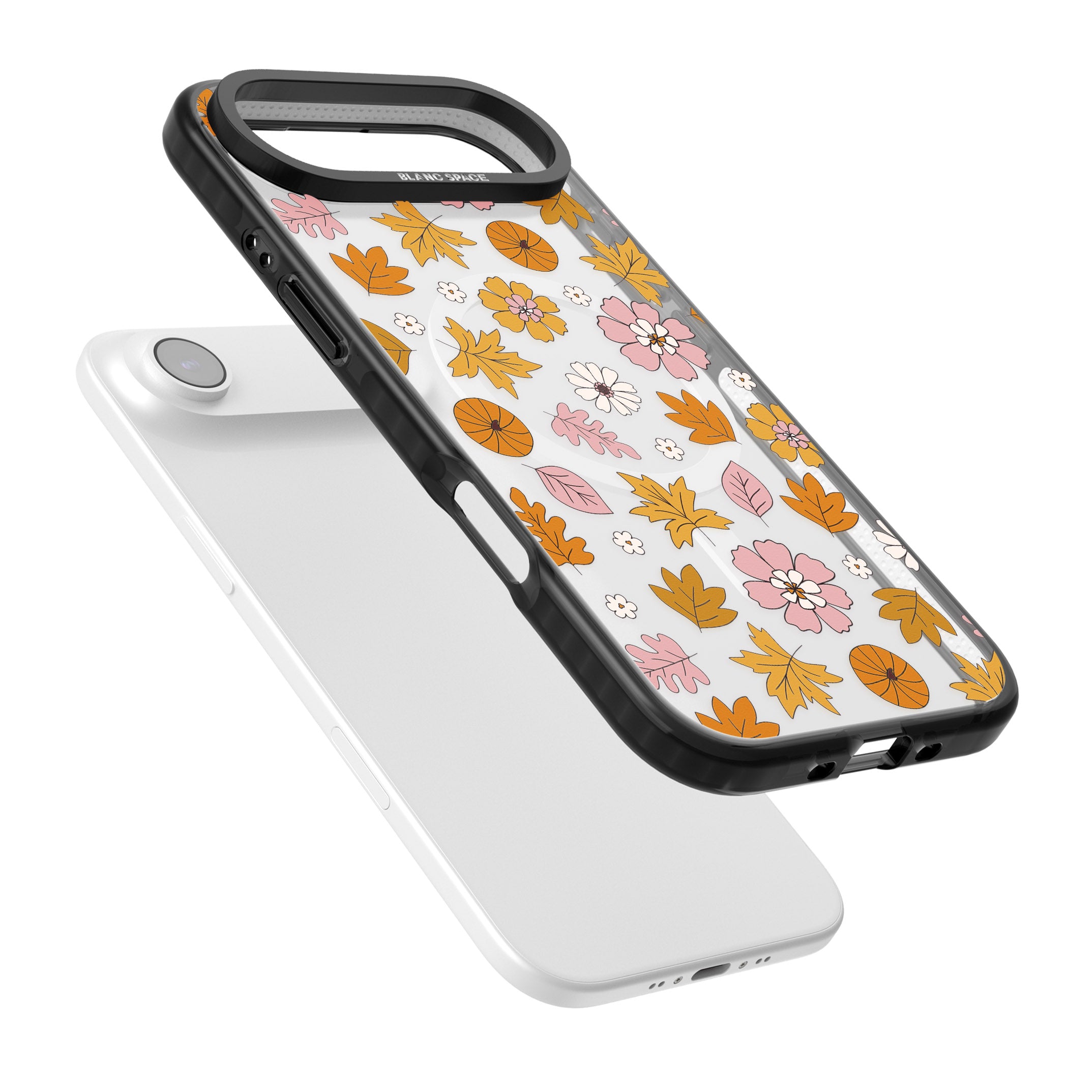 Autumn Leaves And Flowers iPhone 17 Air Impact Pro Black Phone Case Colours
