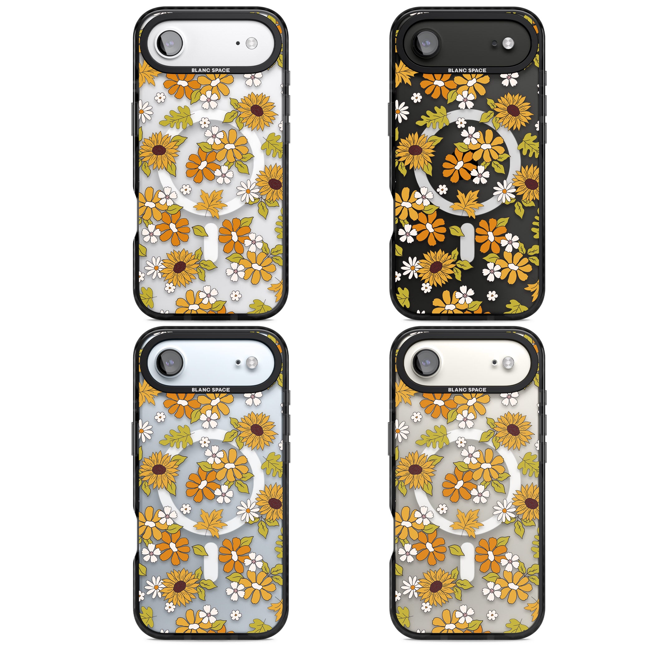 Boho Sunflowers iPhone 17 Air Impact Pro Black Phone Case APT Impact Protection