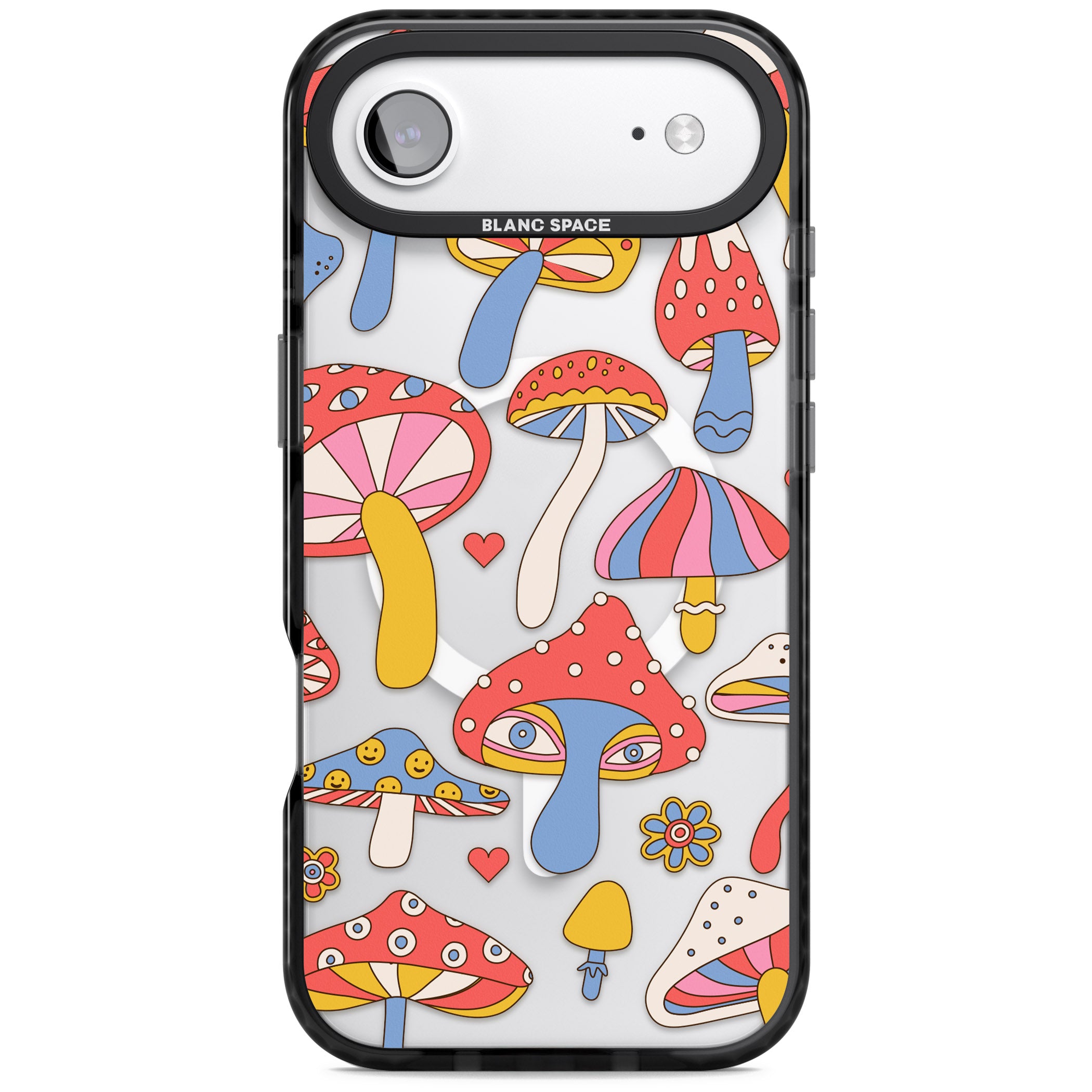 Vibrant Shrooms iPhone 17 Air Impact Pro Black Phone Case