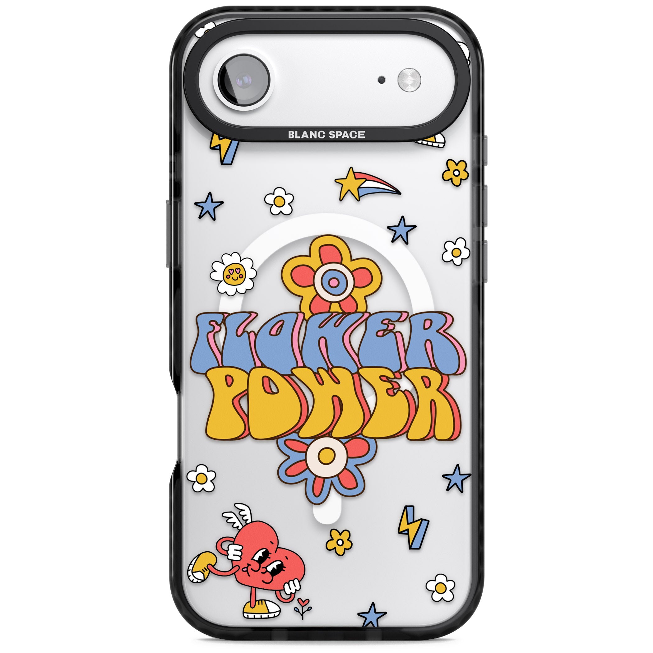Flower Power iPhone 17 Air Impact Pro Black Phone Case
