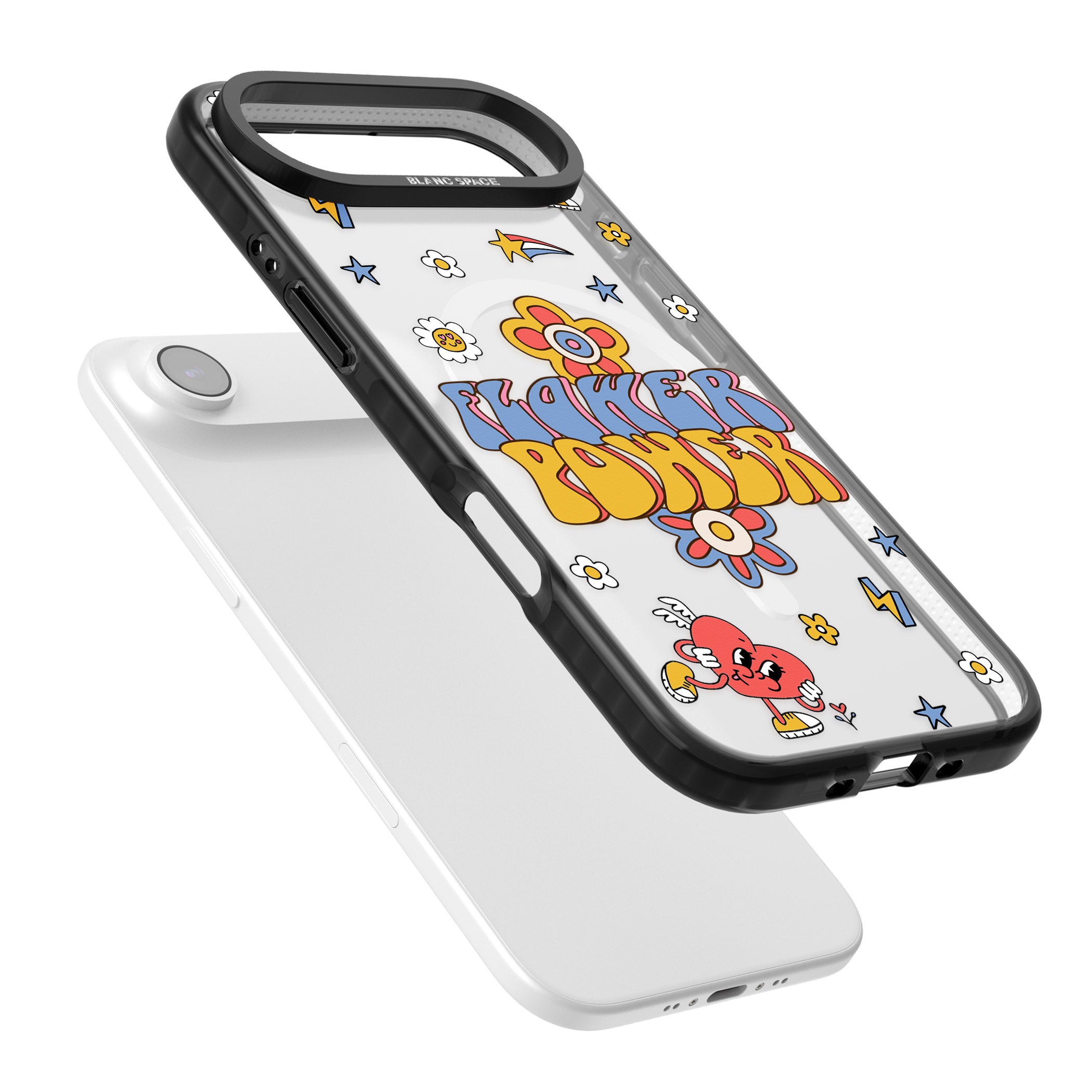 Flower Power iPhone 17 Air Impact Pro Black Phone Case Colours