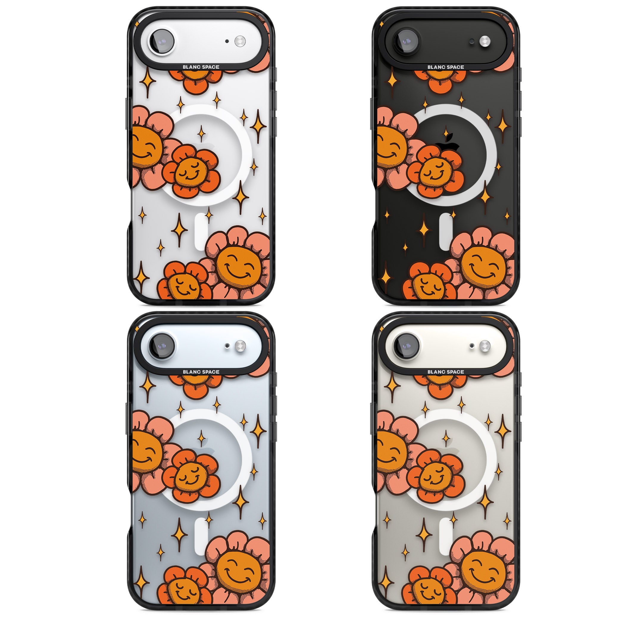 Mellow Flowers iPhone 17 Air Impact Pro Black Phone Case APT Impact Protection