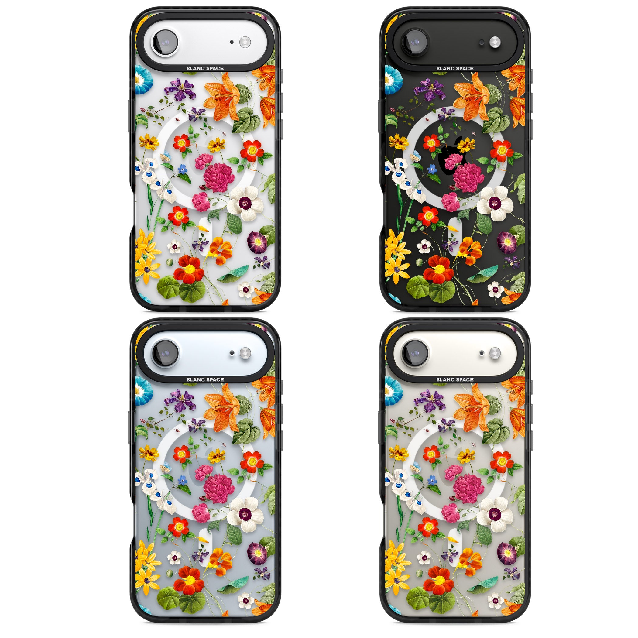 Whimsical Wildflowers iPhone 17 Air Impact Pro Black Phone Case APT Impact Protection