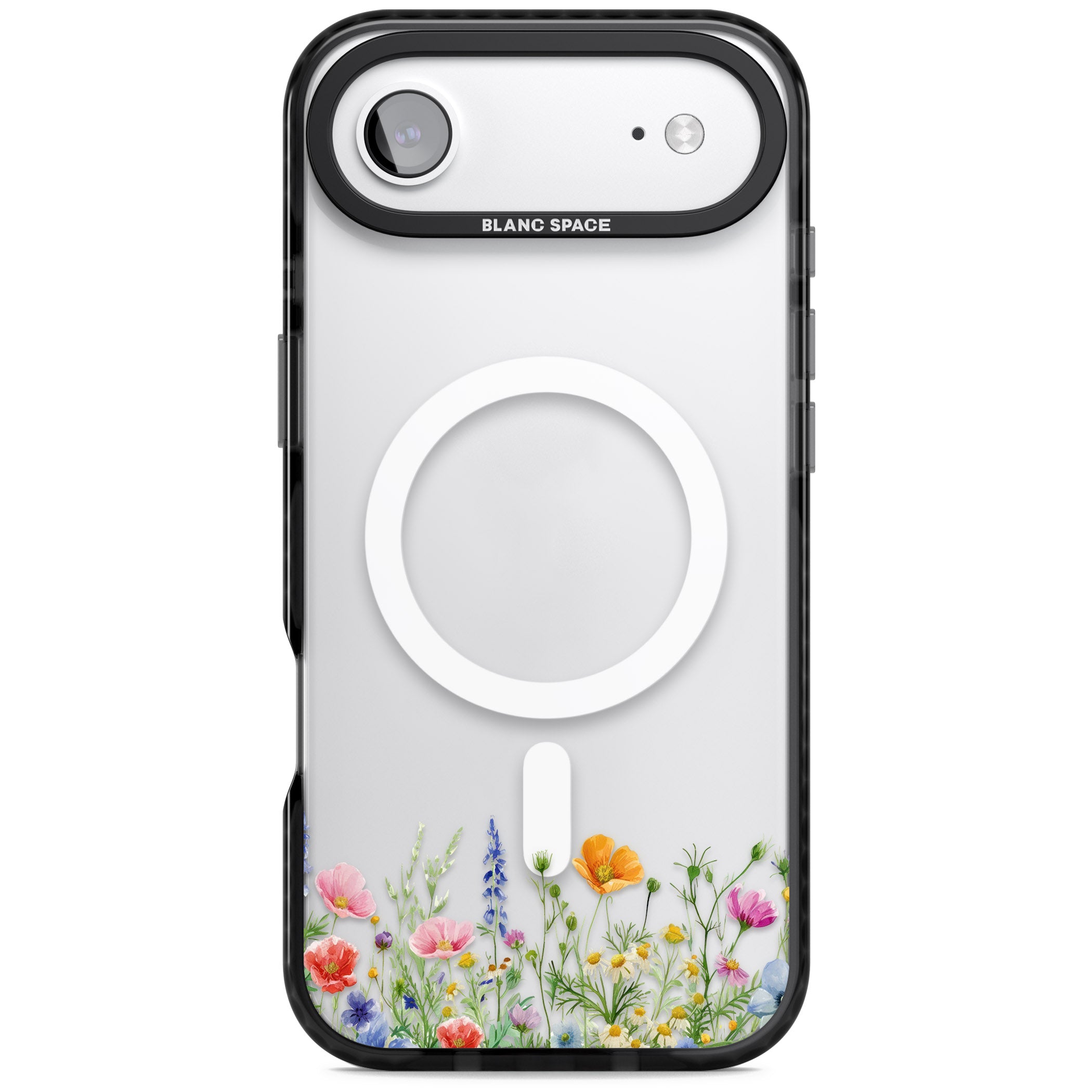 Minimal Wildflowers iPhone 17 Air Impact Pro Black Phone Case