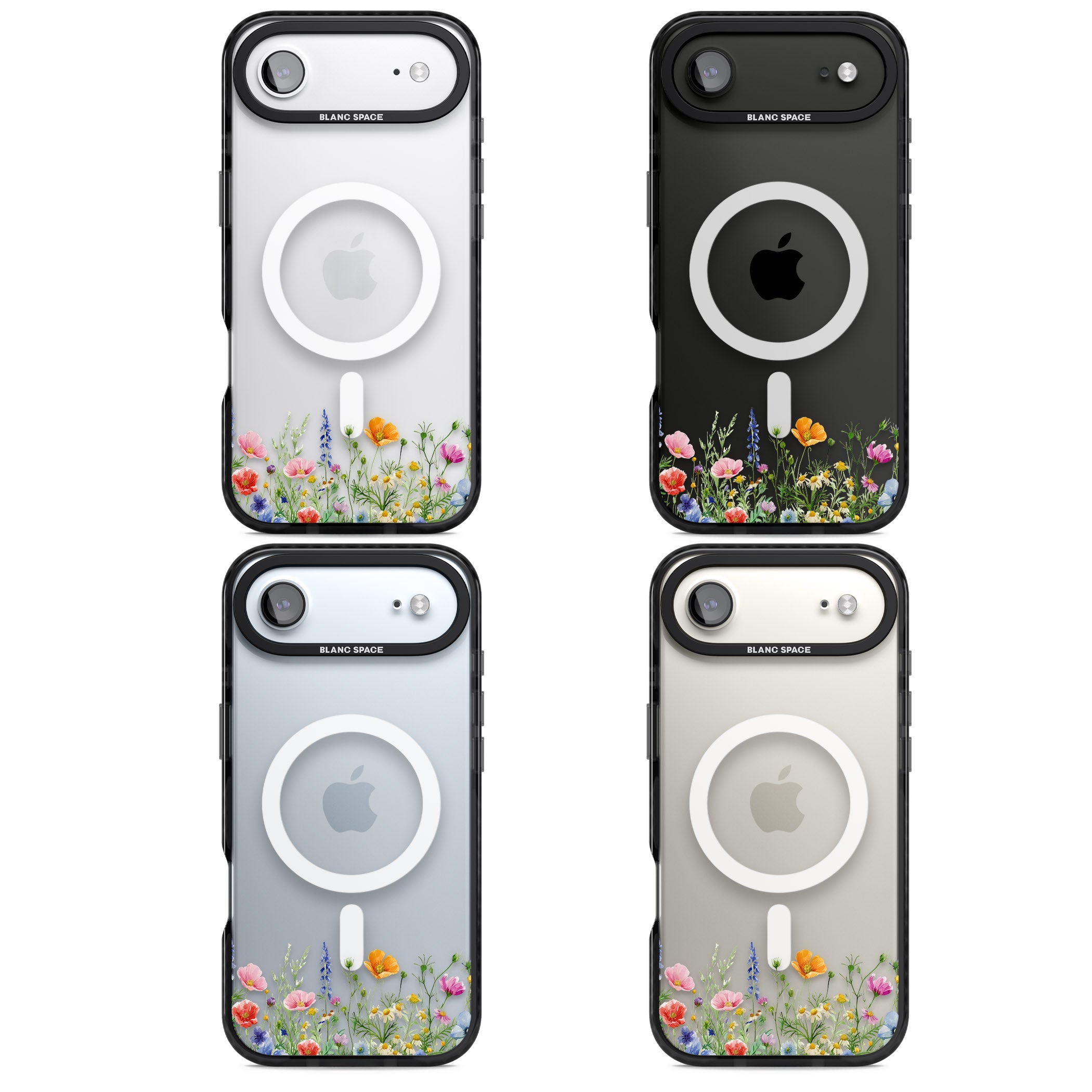 Minimal Wildflowers iPhone 17 Air Impact Pro Black Phone Case APT Impact Protection