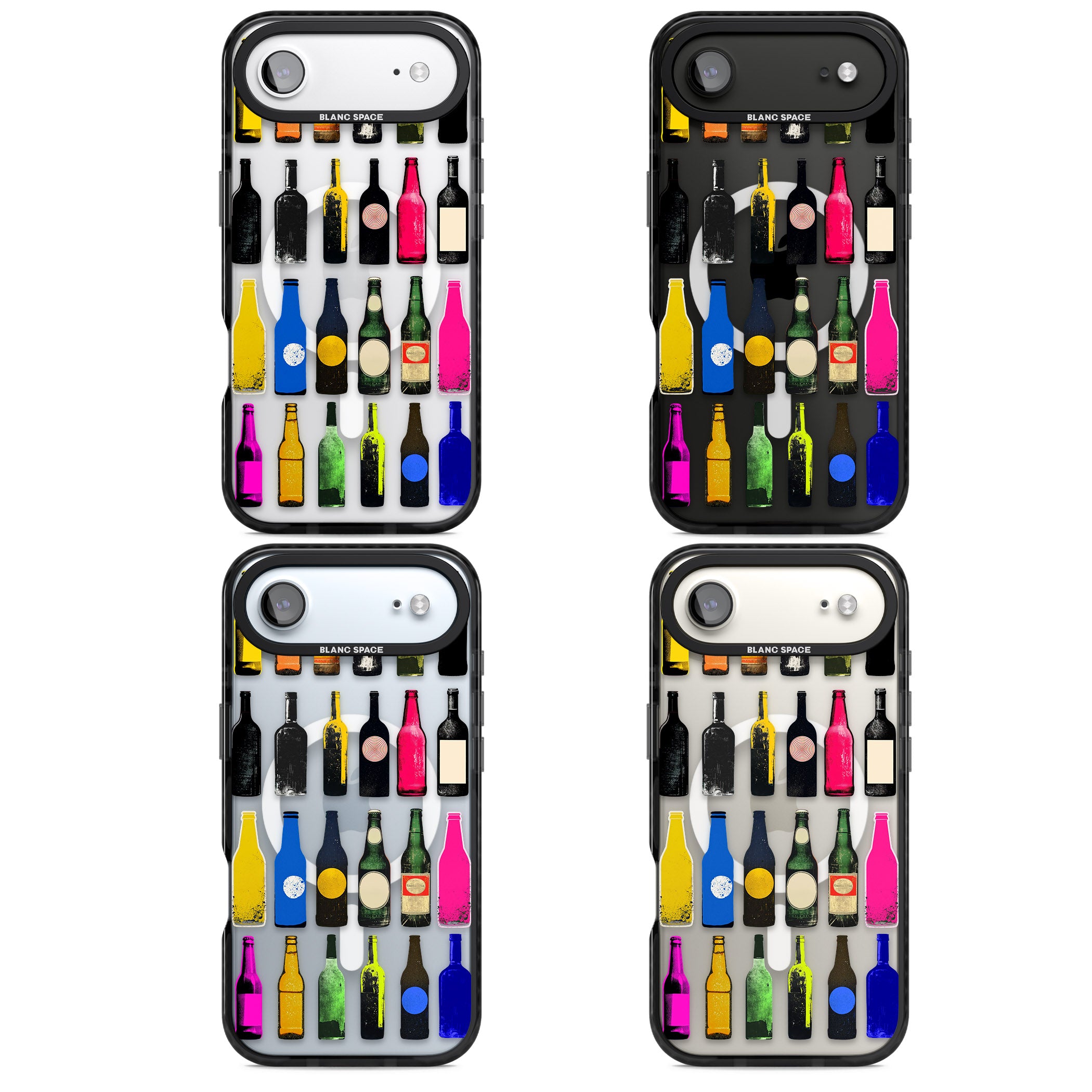 Glass Bottles iPhone 17 Air Impact Pro Black Phone Case APT Impact Protection