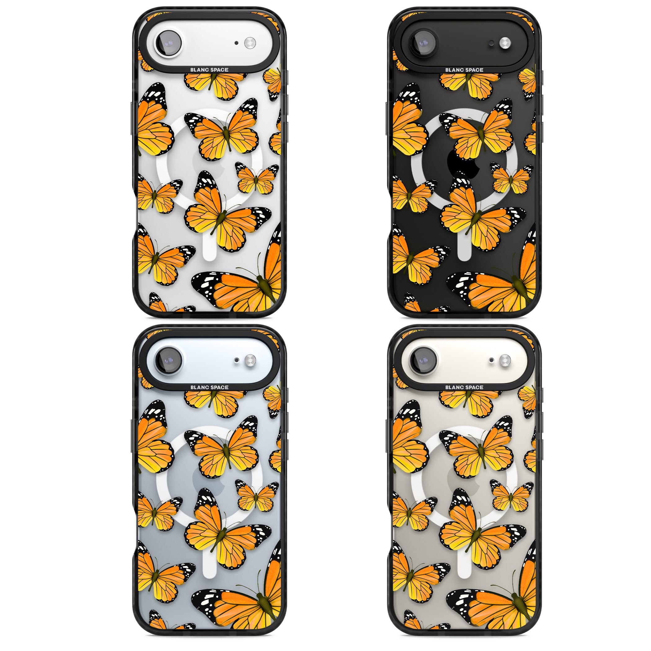 Sun Yellow Butterflies iPhone 17 Air Impact Pro Black Phone Case APT Impact Protection