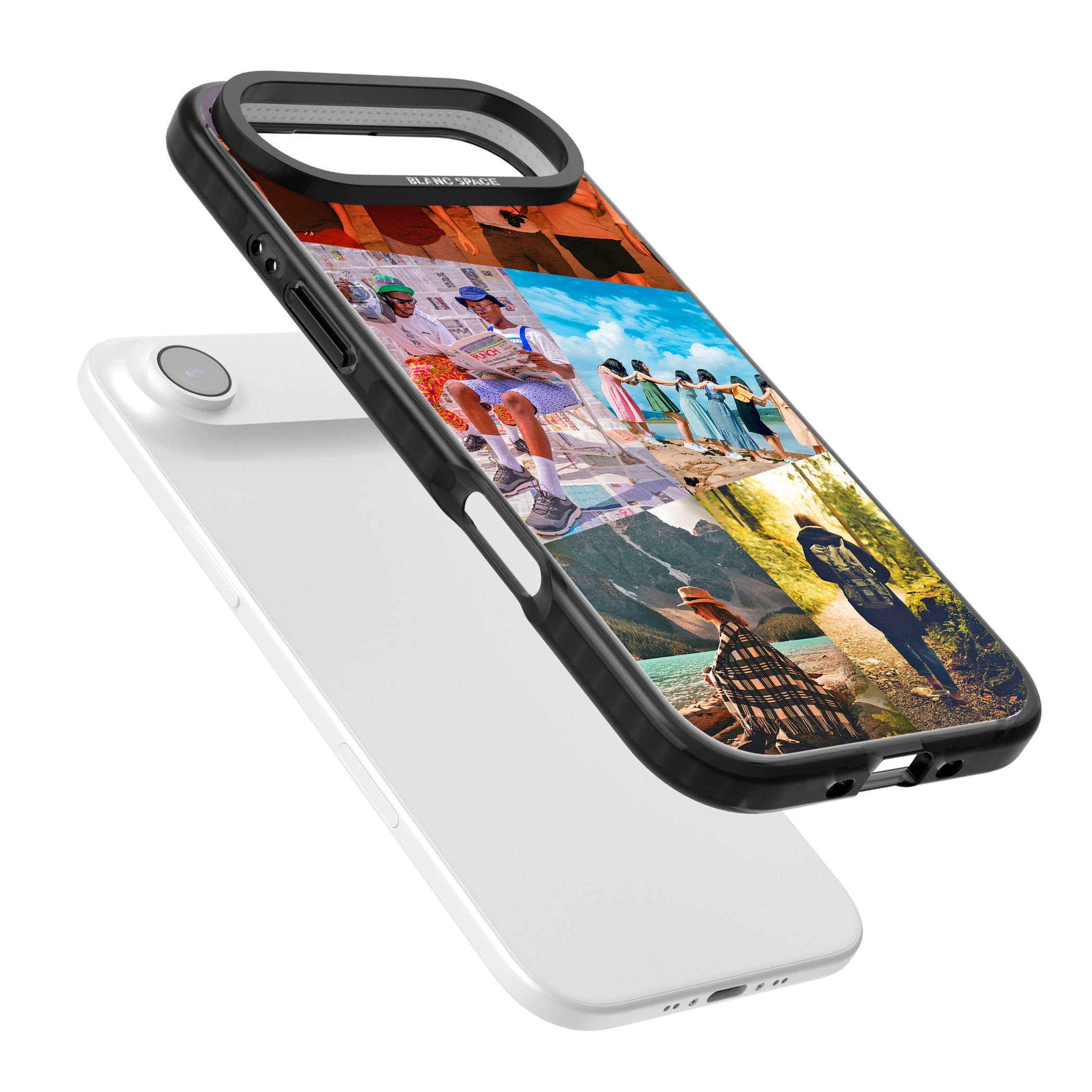 Personalised Abstract Photo Grid iPhone 17 Air Impact Pro Black Phone Case Colours