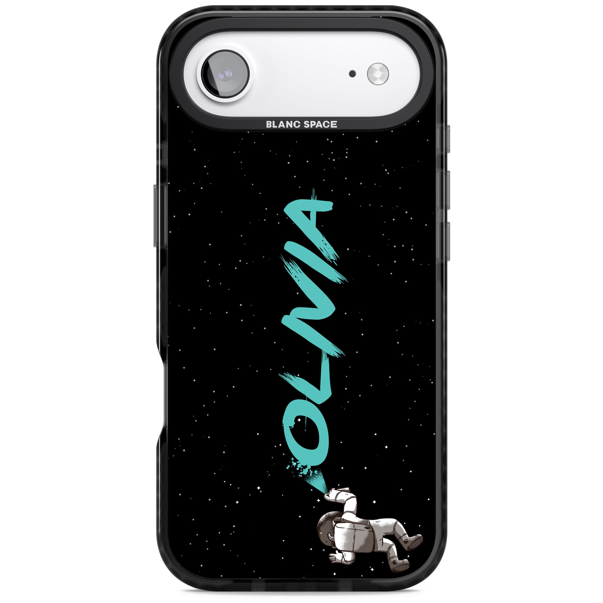 Personalised Astronaut Graffiti iPhone 17 Air Impact Pro Black Phone Case