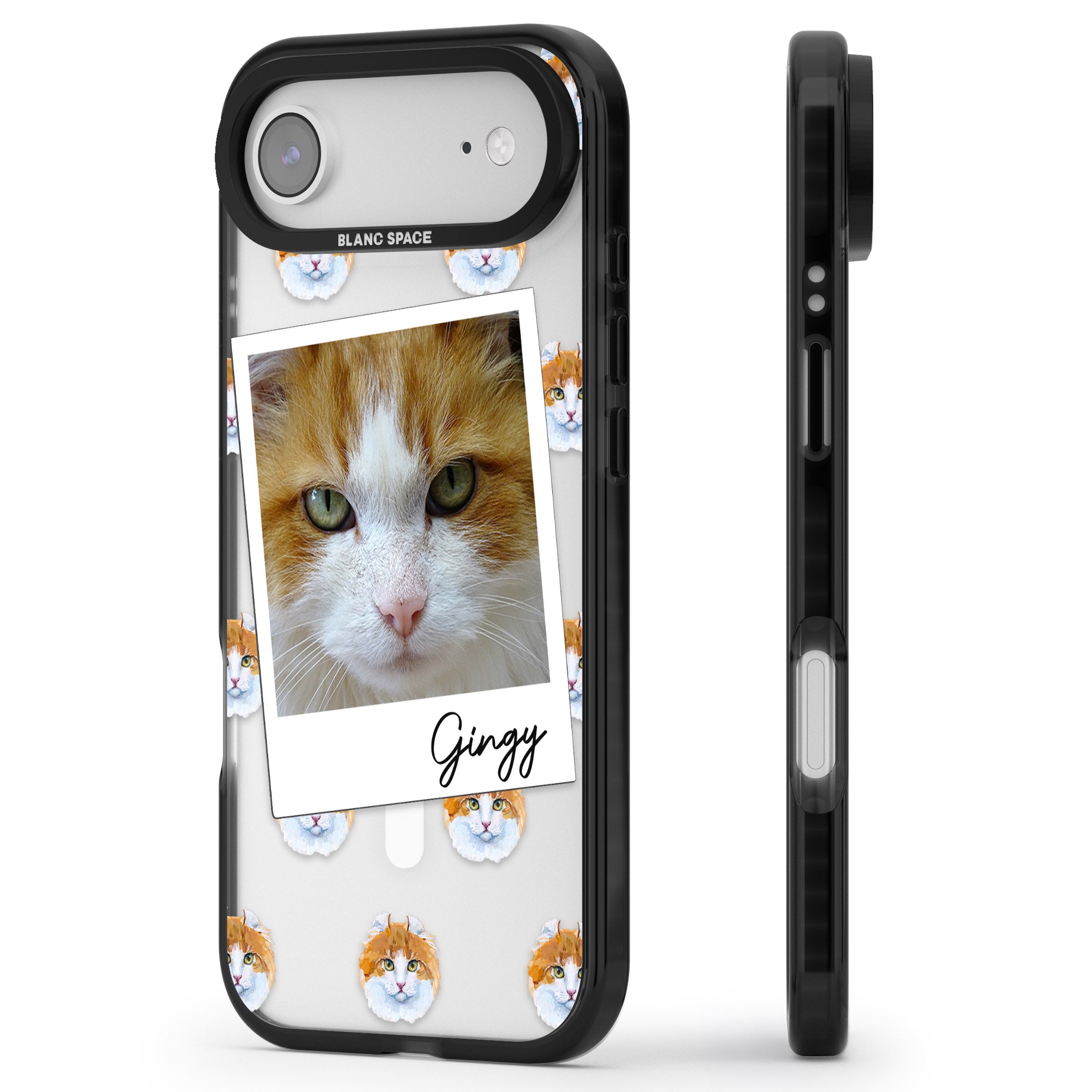 Personalised American Curl Photo iPhone 17 Air Impact Pro Black Phone Case Side Profile