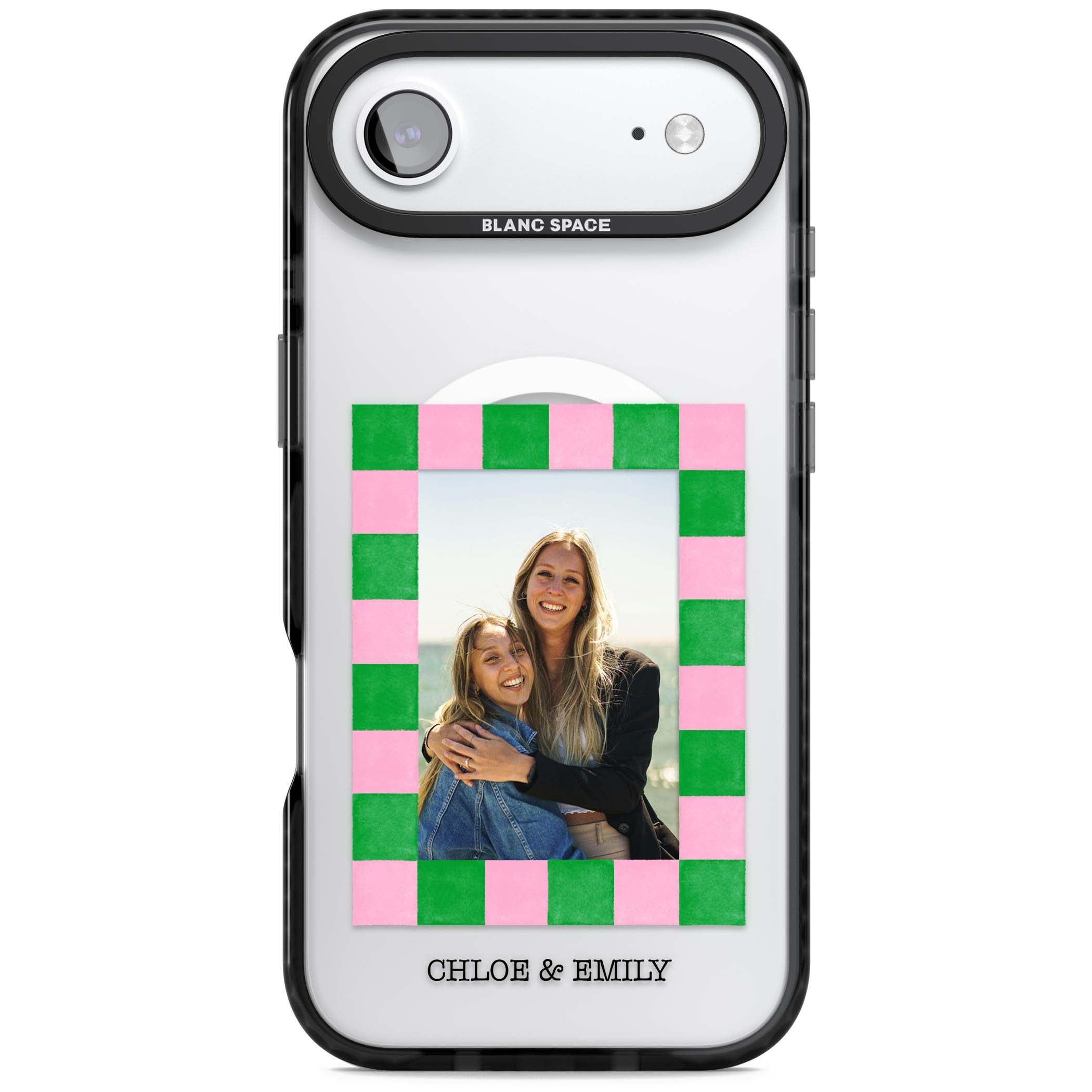 Riviera Check Photo cute iPhone case | Black Impact Magsafe case for iPhone Air