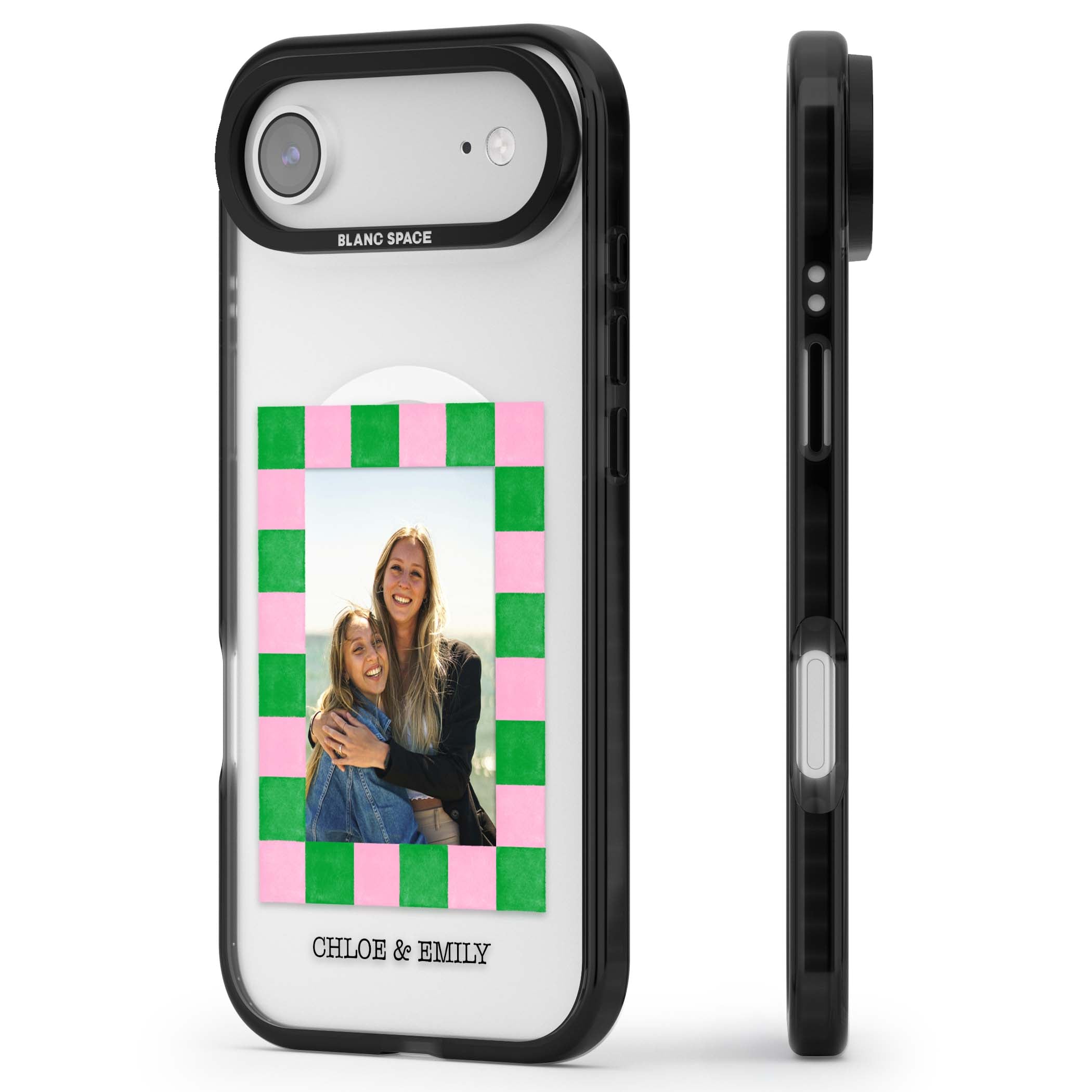 Riviera Check Photo cute iPhone case | Black Impact Magsafe case for iPhone Air