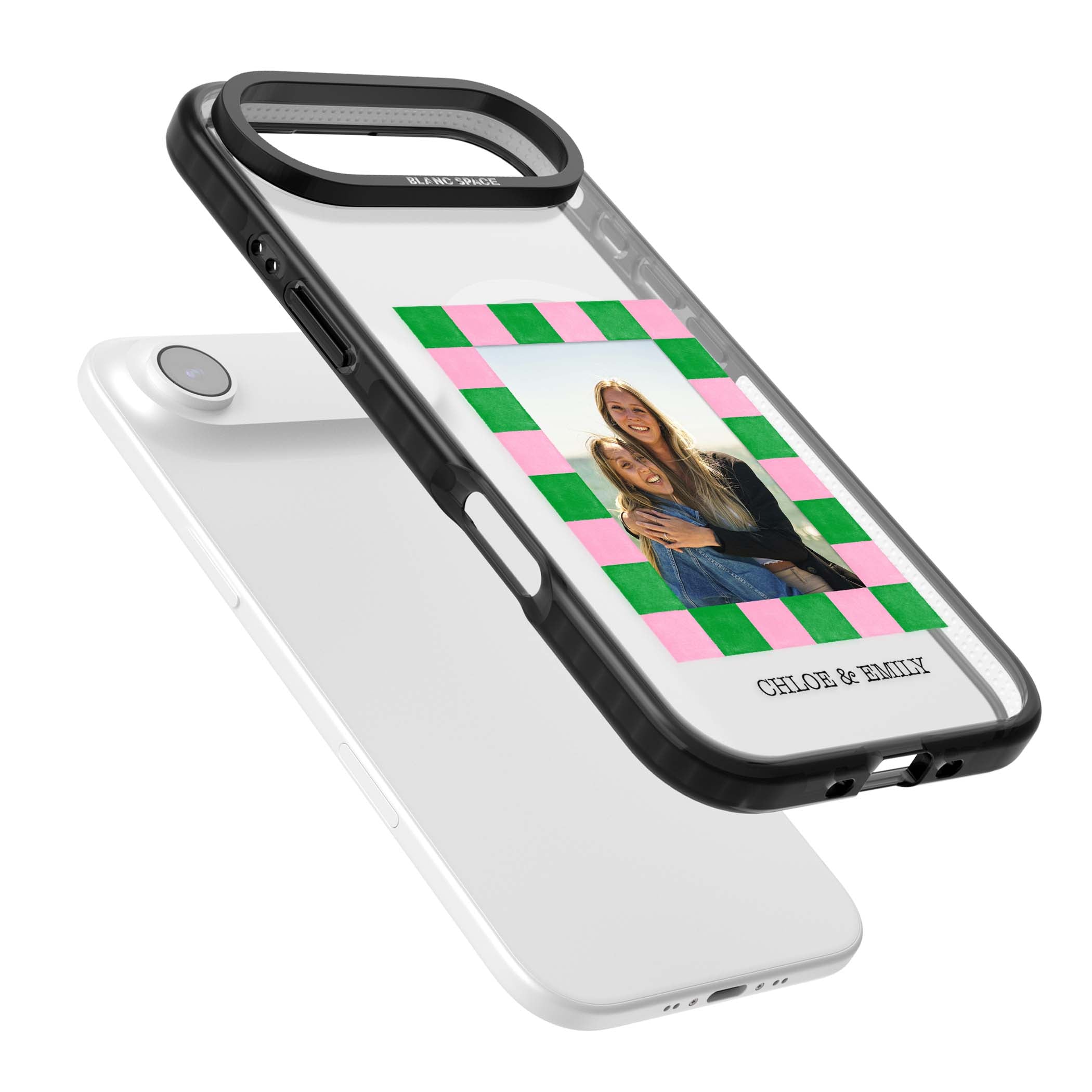 Riviera Check Photo cute iPhone case | Black Impact Magsafe case for iPhone Air