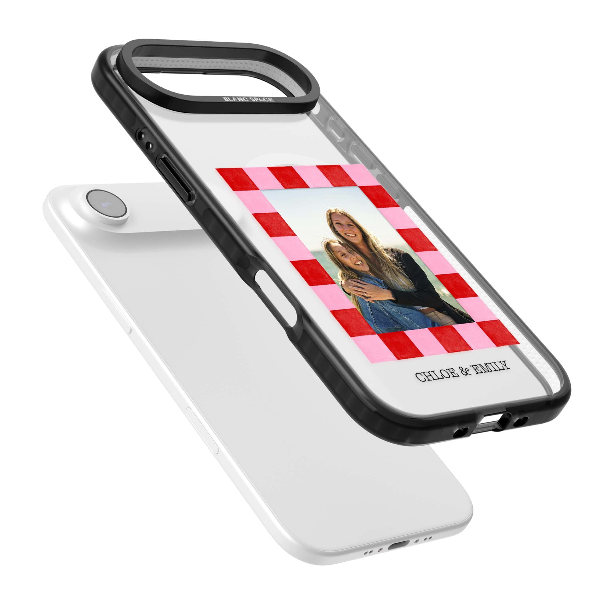 Bubblegum Check Photo for her iPhone case | Black Impact Magsafe case for iPhone Air