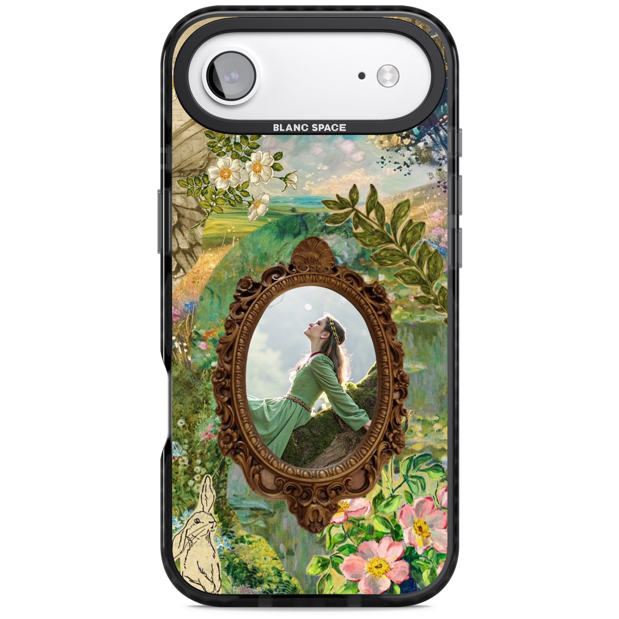 Personalised Meadow Frame iPhone 17 Air Impact Pro Black Phone Case