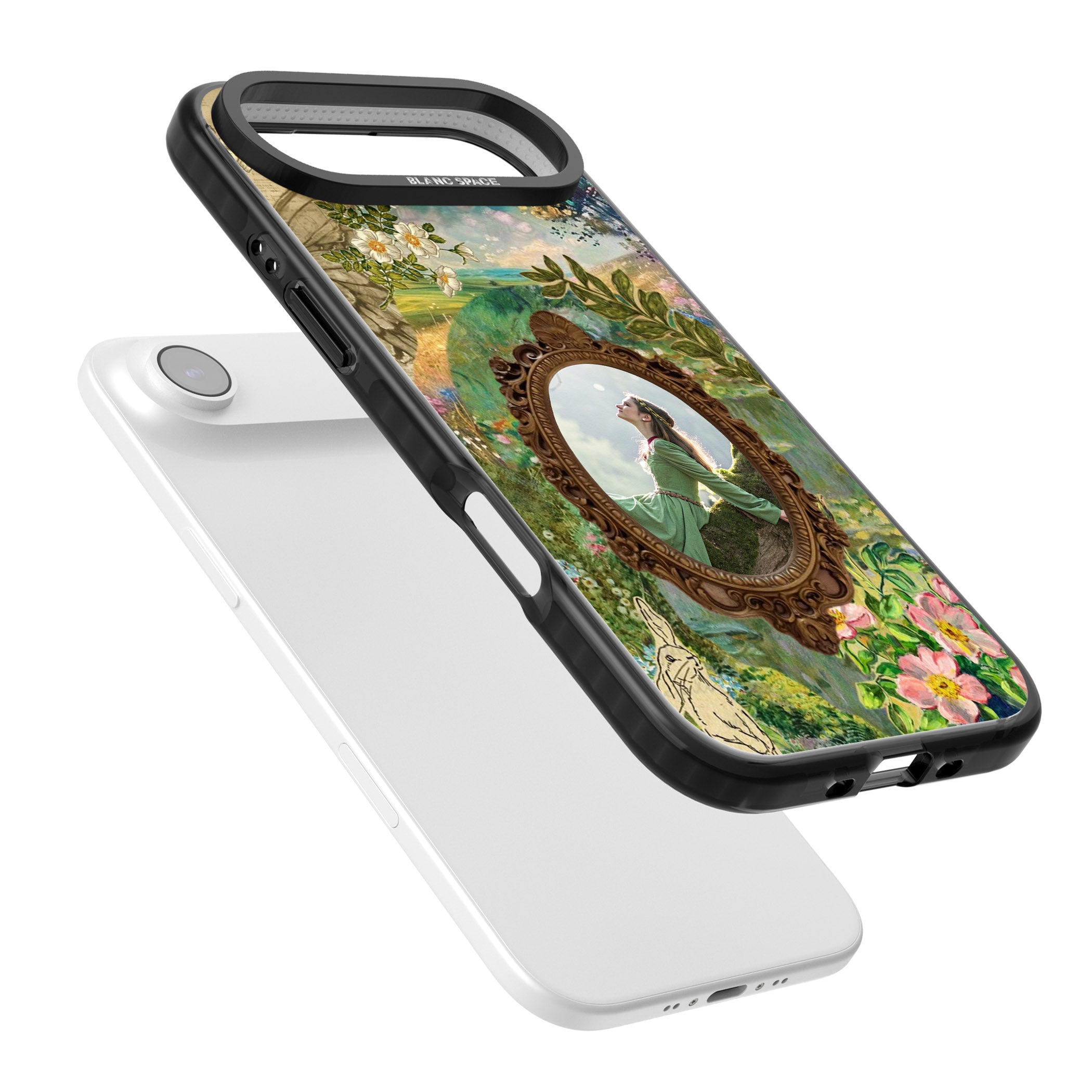 Personalised Meadow Frame iPhone 17 Air Impact Pro Black Phone Case Colours