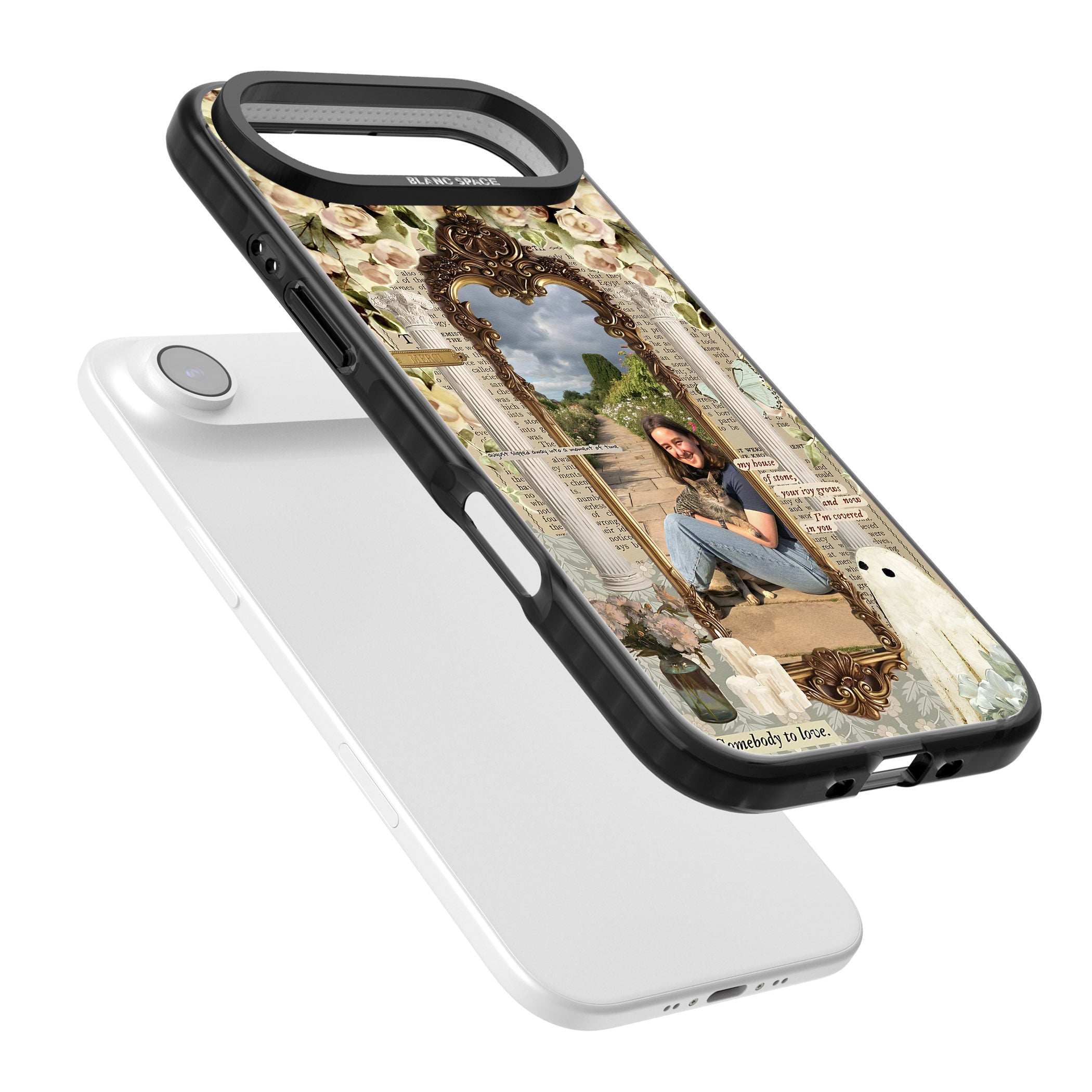 Personalised Soft Vintage Frame iPhone 17 Air Impact Pro Black Phone Case Colours