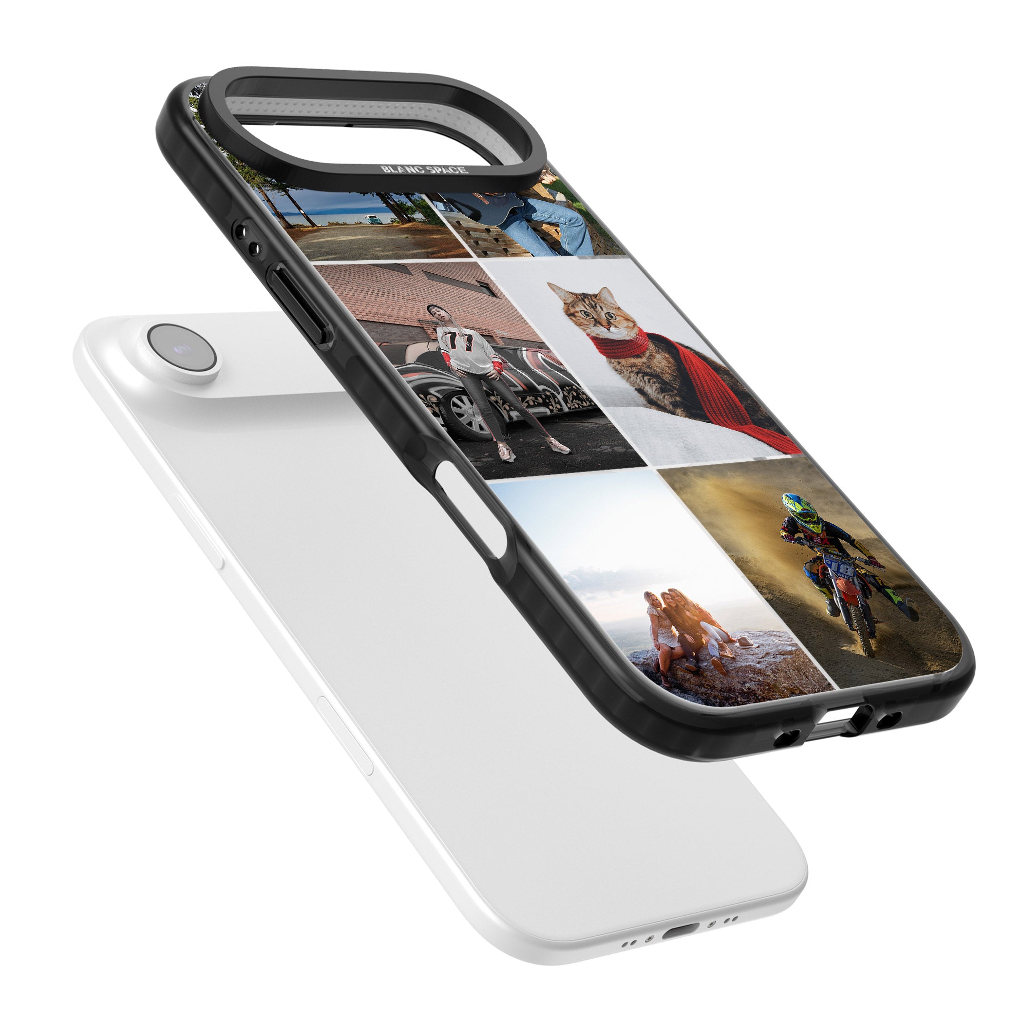 Personalised 6 Photo Grid iPhone 17 Air Impact Pro Black Phone Case Colours