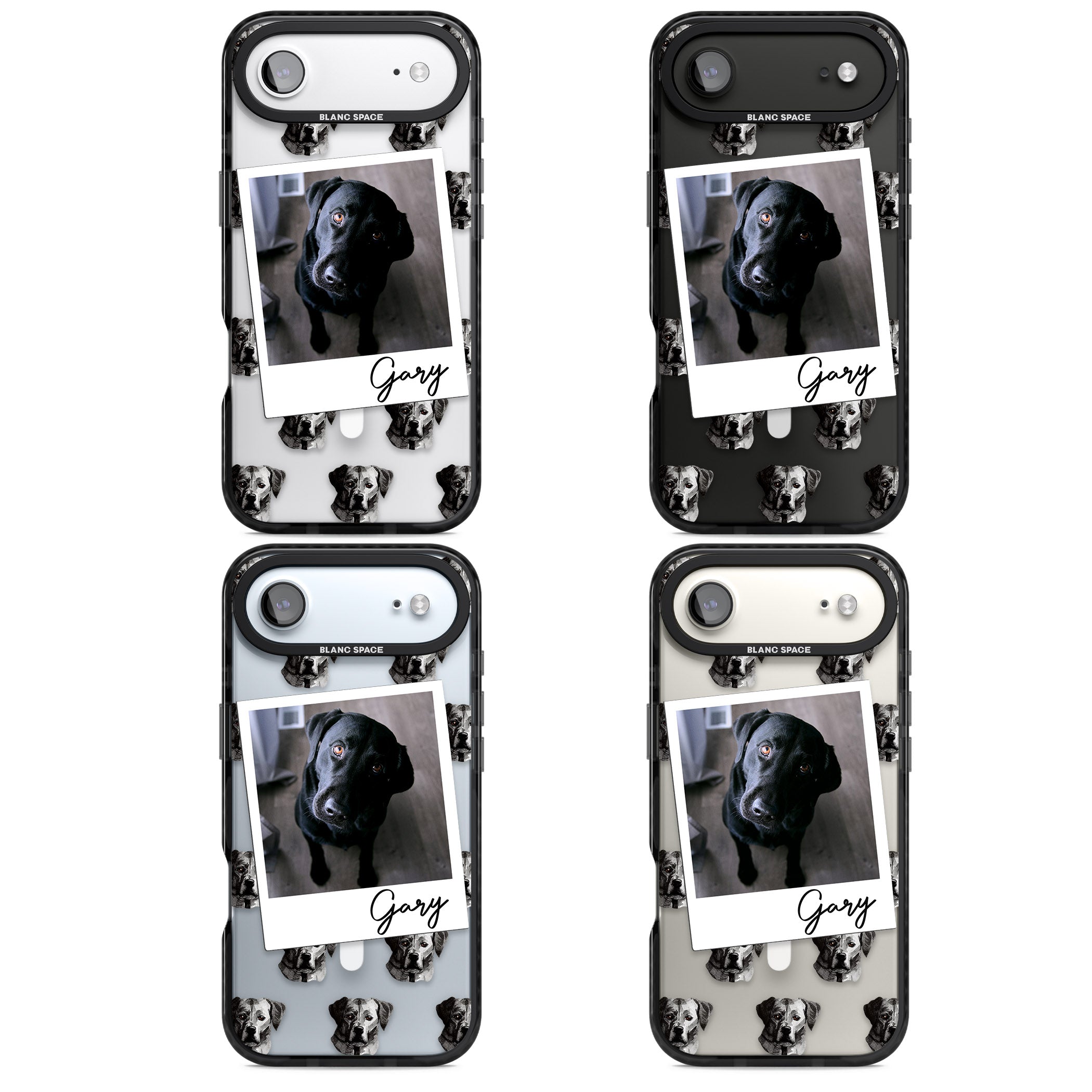Personalised Black Labrador Instant Camera Photo iPhone 17 Air Impact Pro Black Phone Case APT Impact Protection
