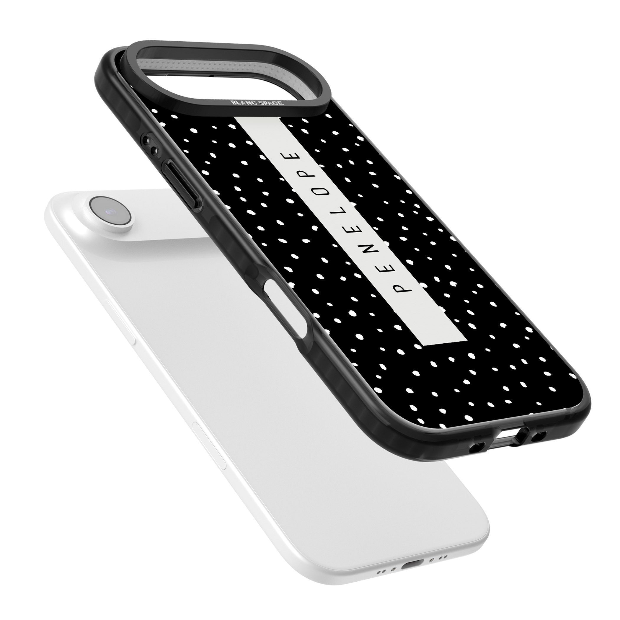 Personalised Black Dots iPhone 17 Air Impact Pro Black Phone Case Colours