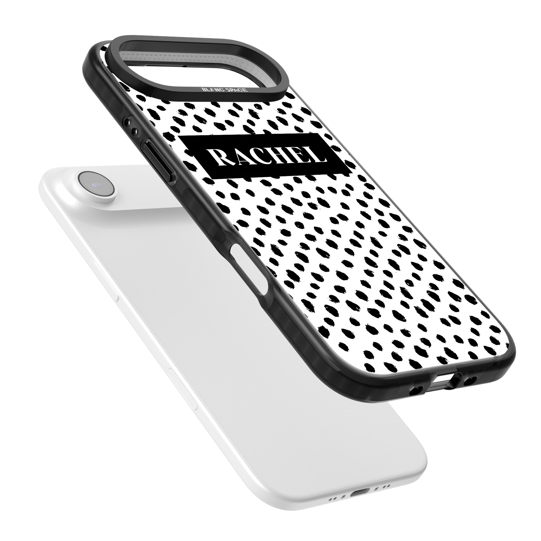 Personalised Black Dots iPhone 17 Air Impact Pro Black Phone Case Colours