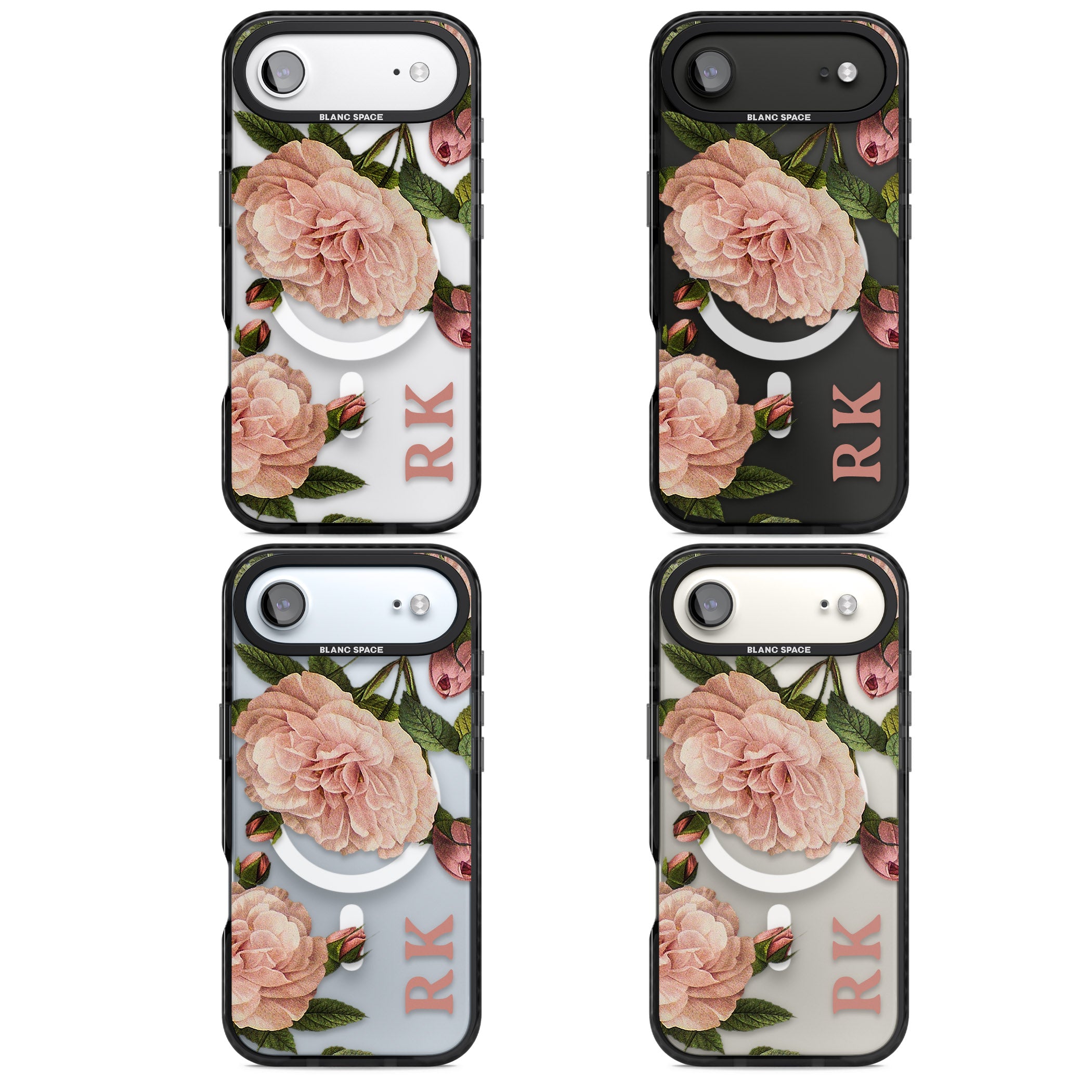 Personalised Vintage Floral iPhone 17 Air Impact Pro Black Phone Case APT Impact Protection