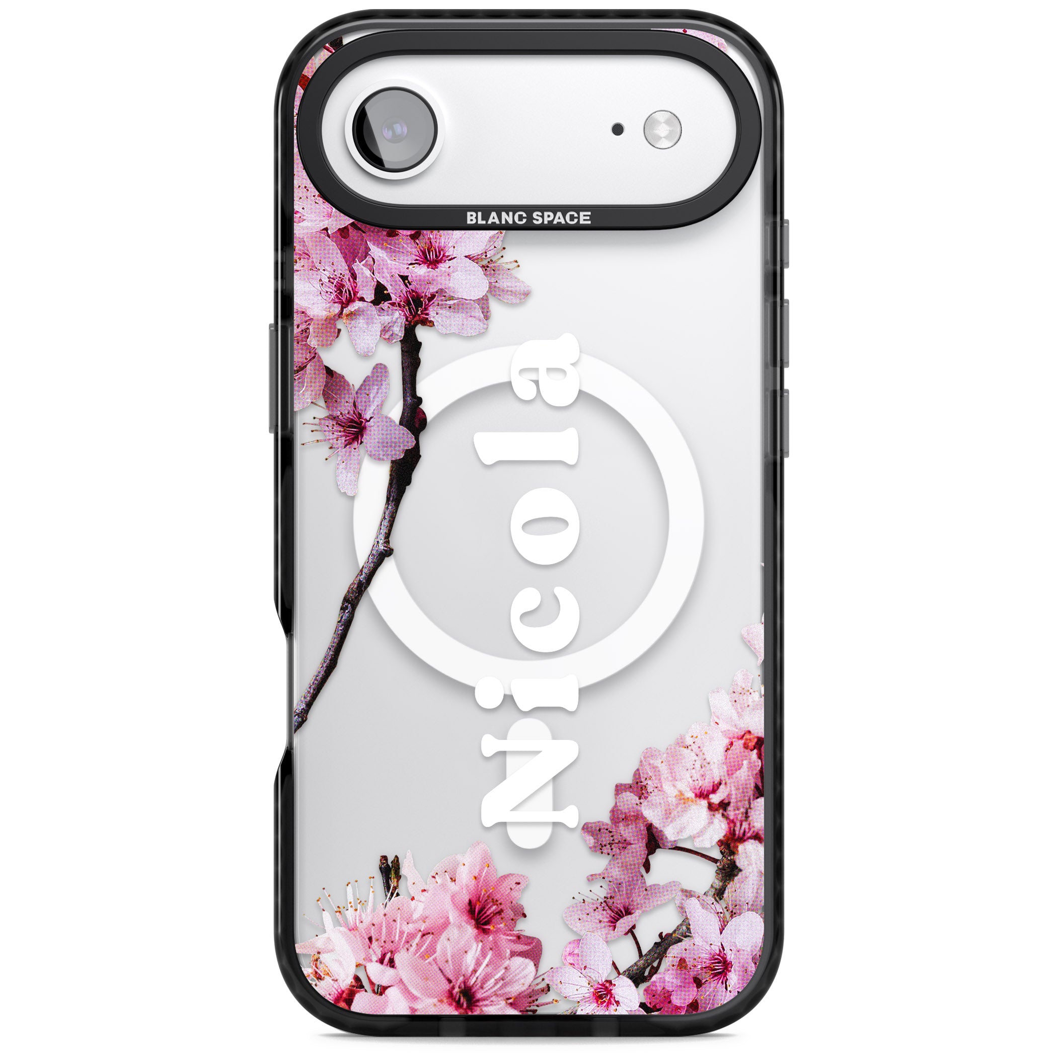 Personalised Cherry Blossom Elegance Classic iPhone 17 Air Impact Pro Black Phone Case